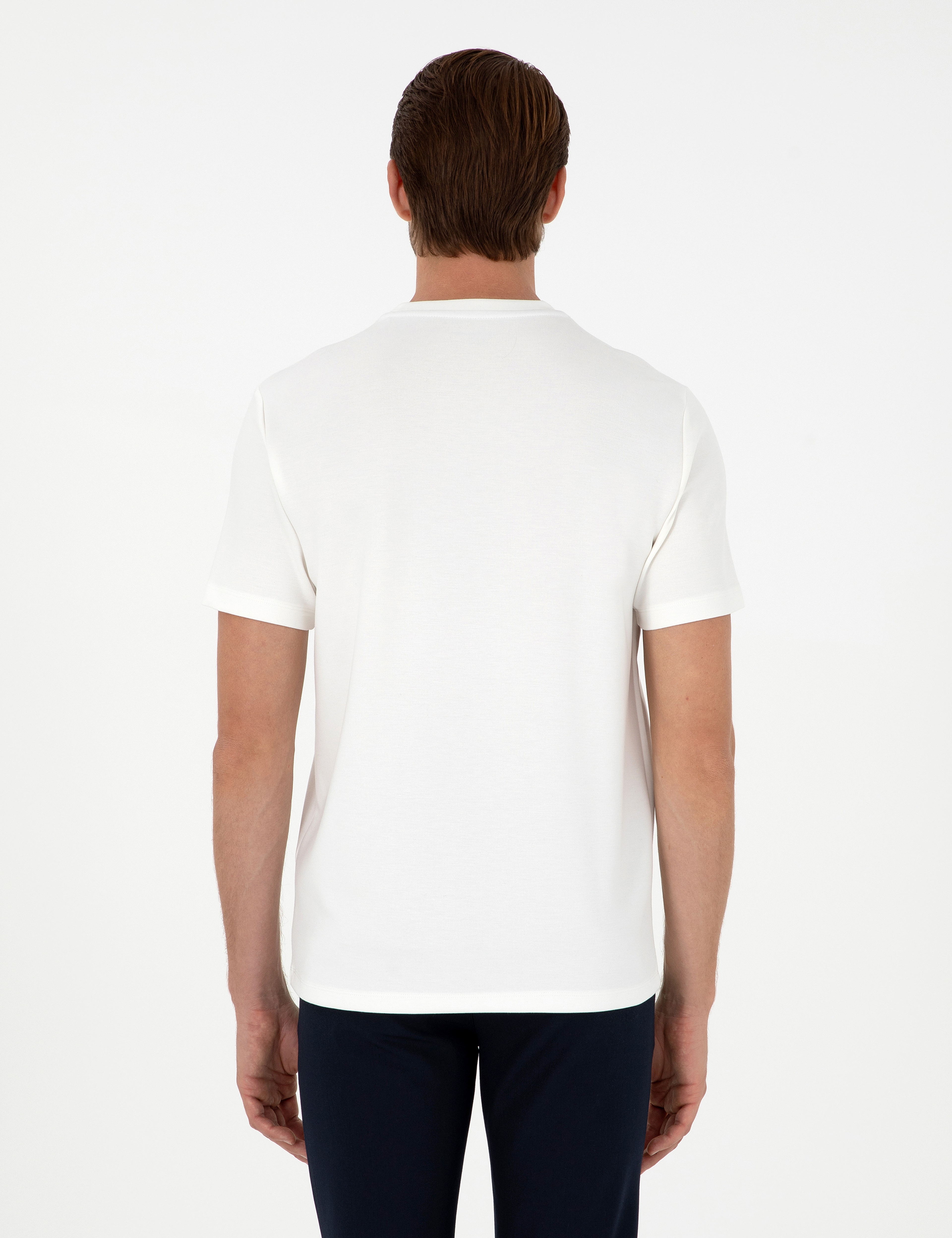 Ekru Regular Fit Tişört - Image 5