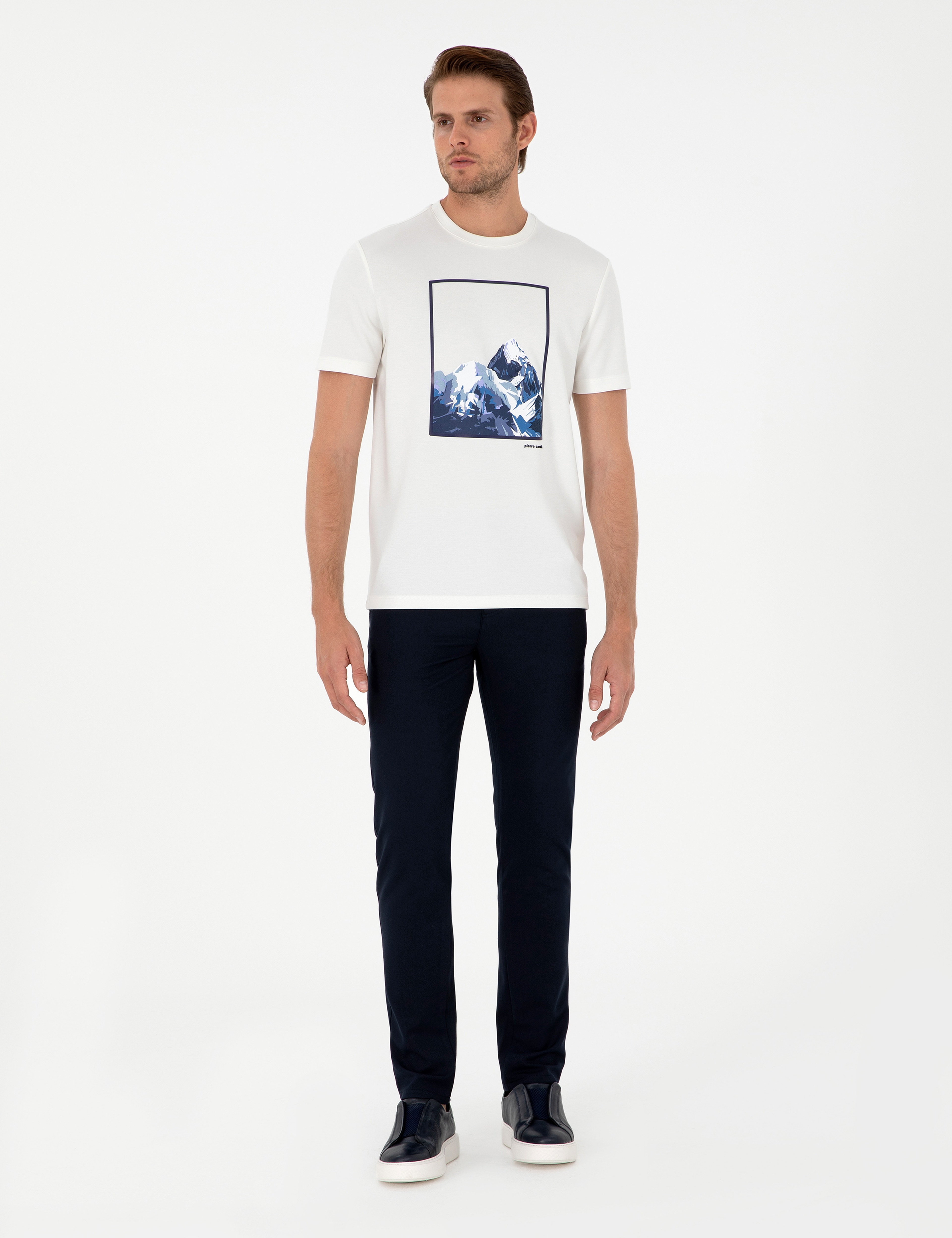 Ekru Regular Fit Tişört - Image 4