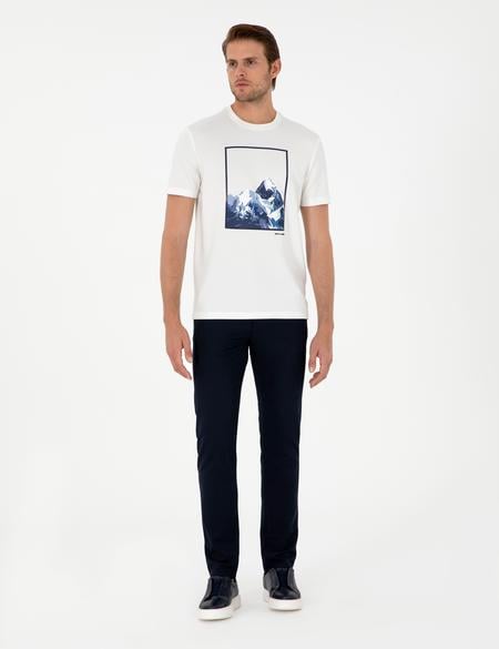 Ekru Regular Fit Tişört - 50290614025