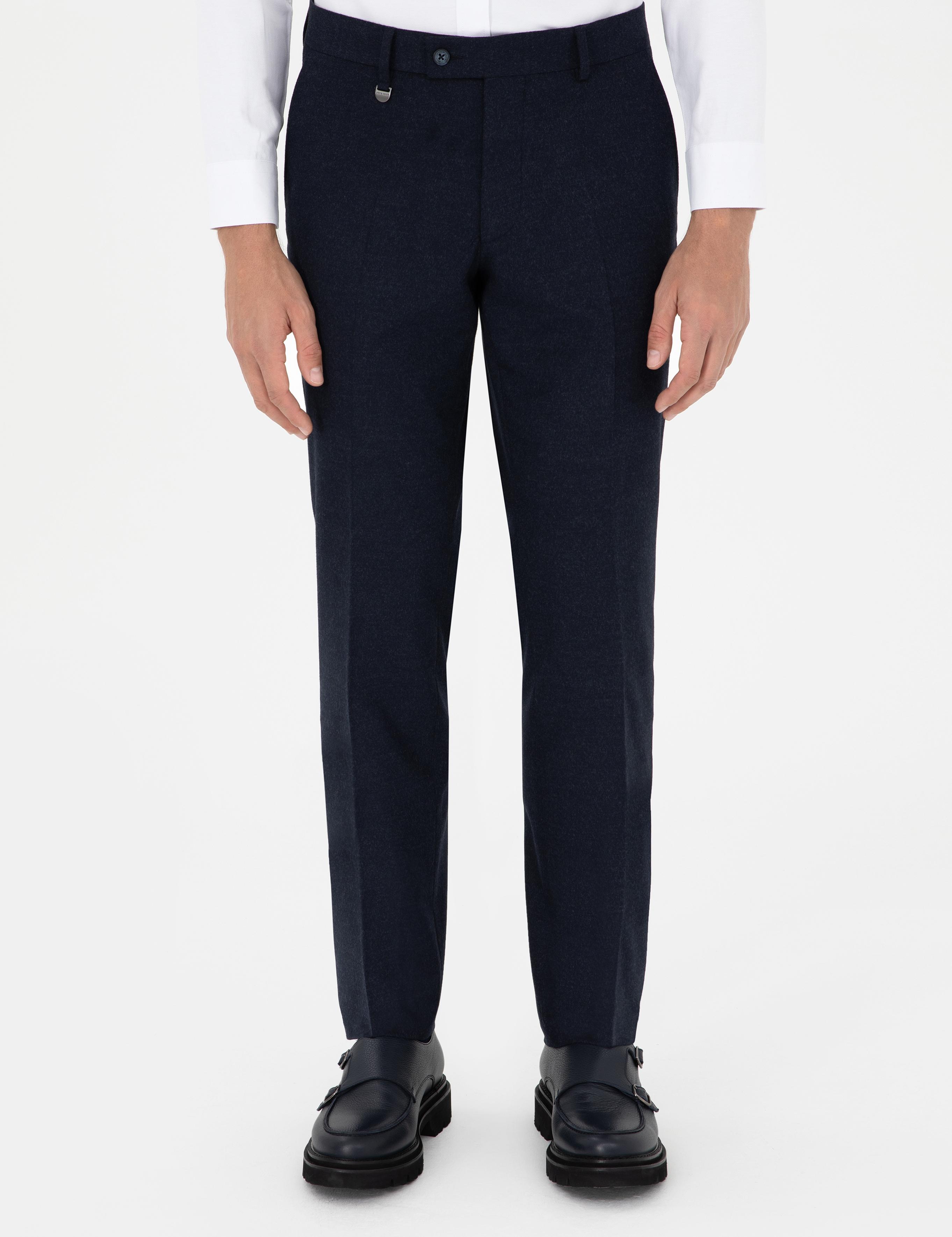 Lacivert Slim Fit Kumaş Pantolon