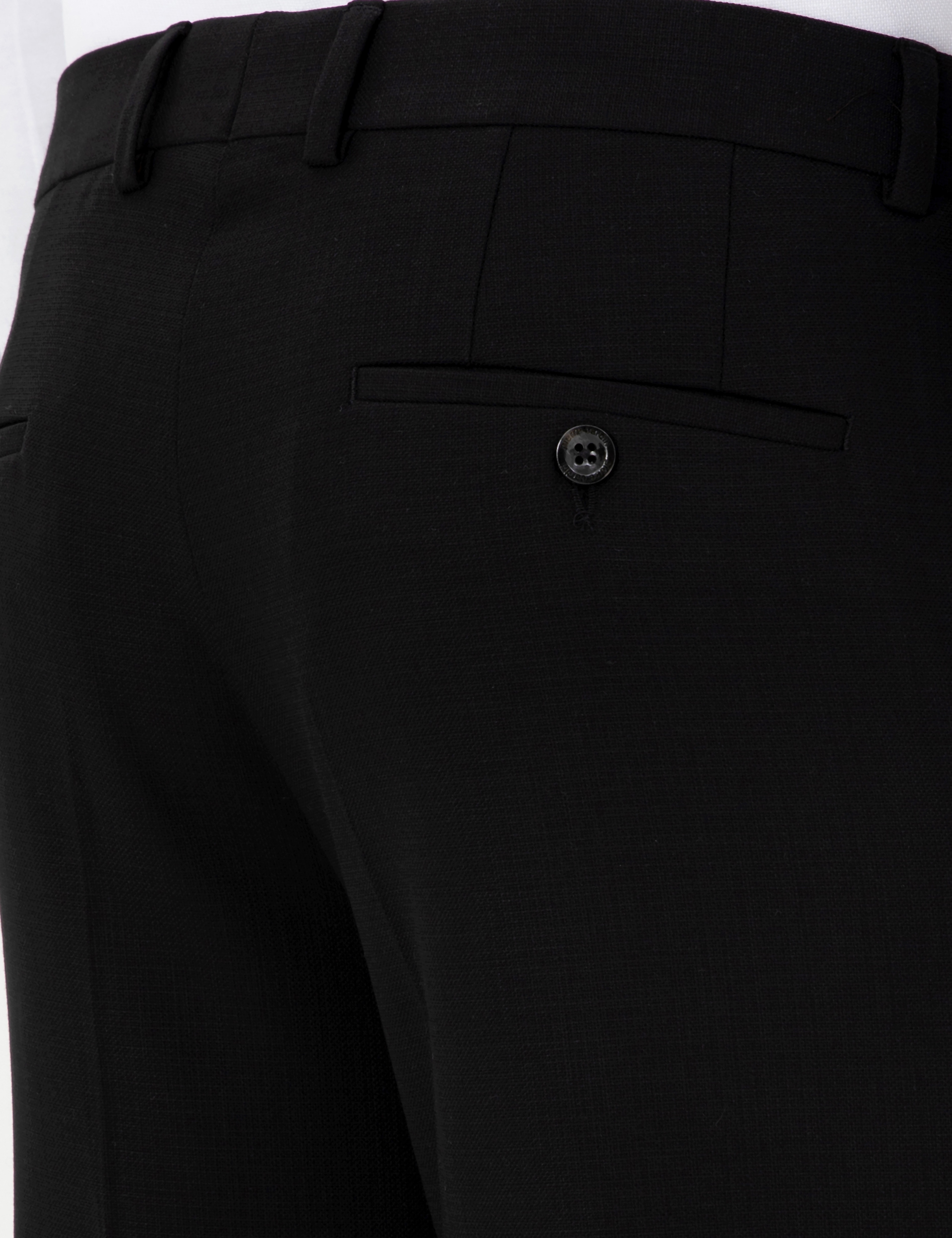 Siyah Ex. Slim Fit Kumaş Pantolon - Image 6