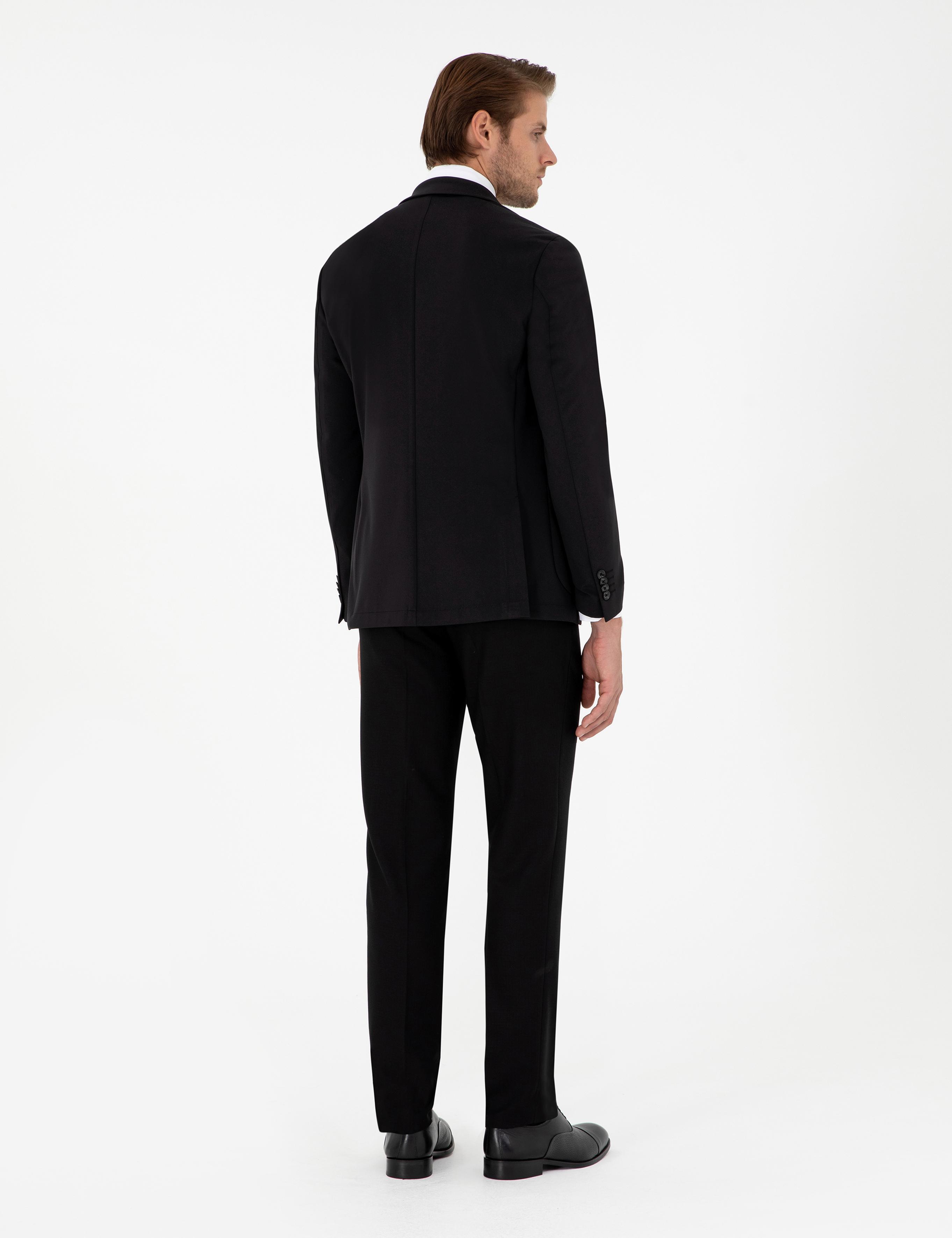 Siyah Ex. Slim Fit Kumaş Pantolon