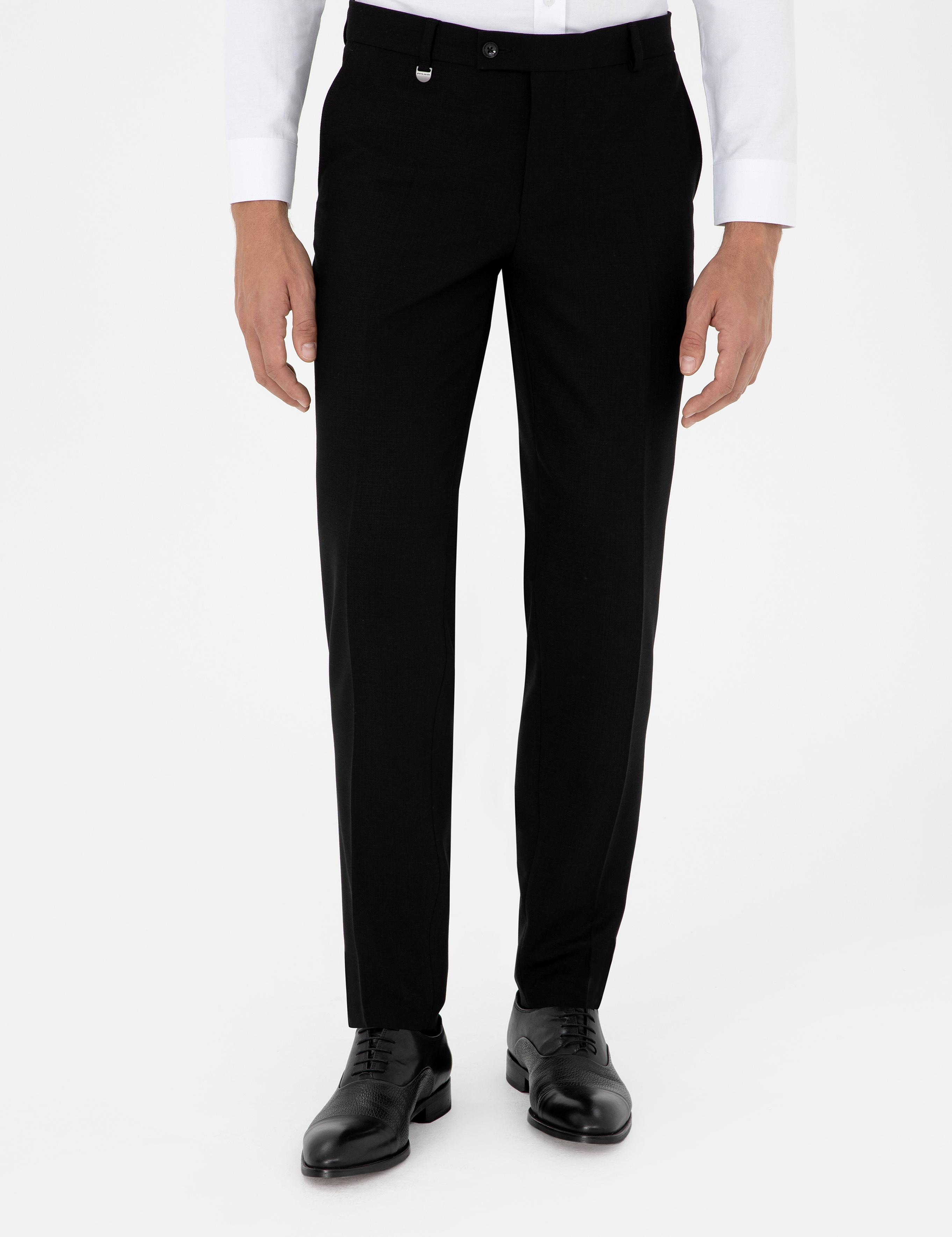 Siyah Ex. Slim Fit Kumaş Pantolon