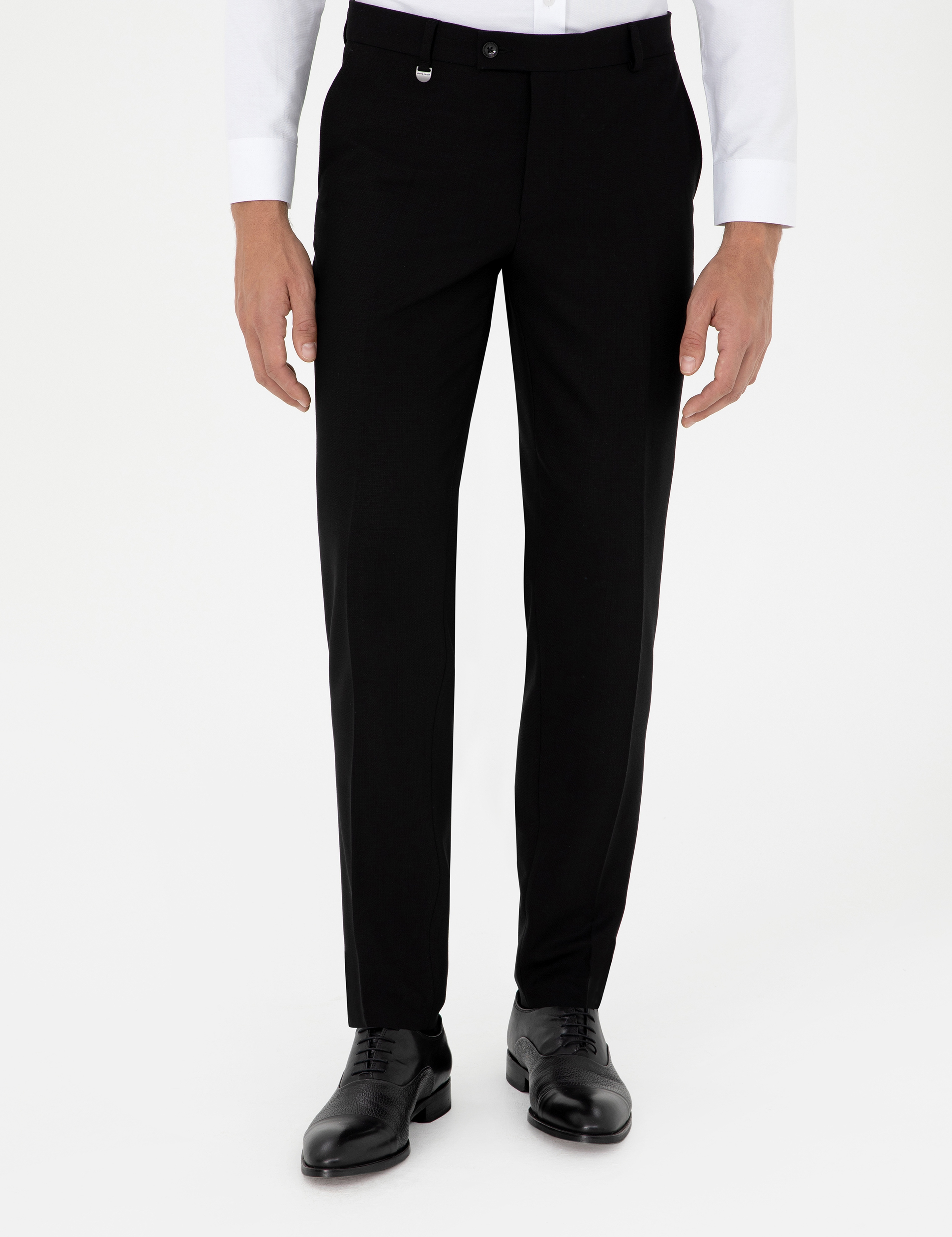 Siyah Ex. Slim Fit Kumaş Pantolon - Image 2