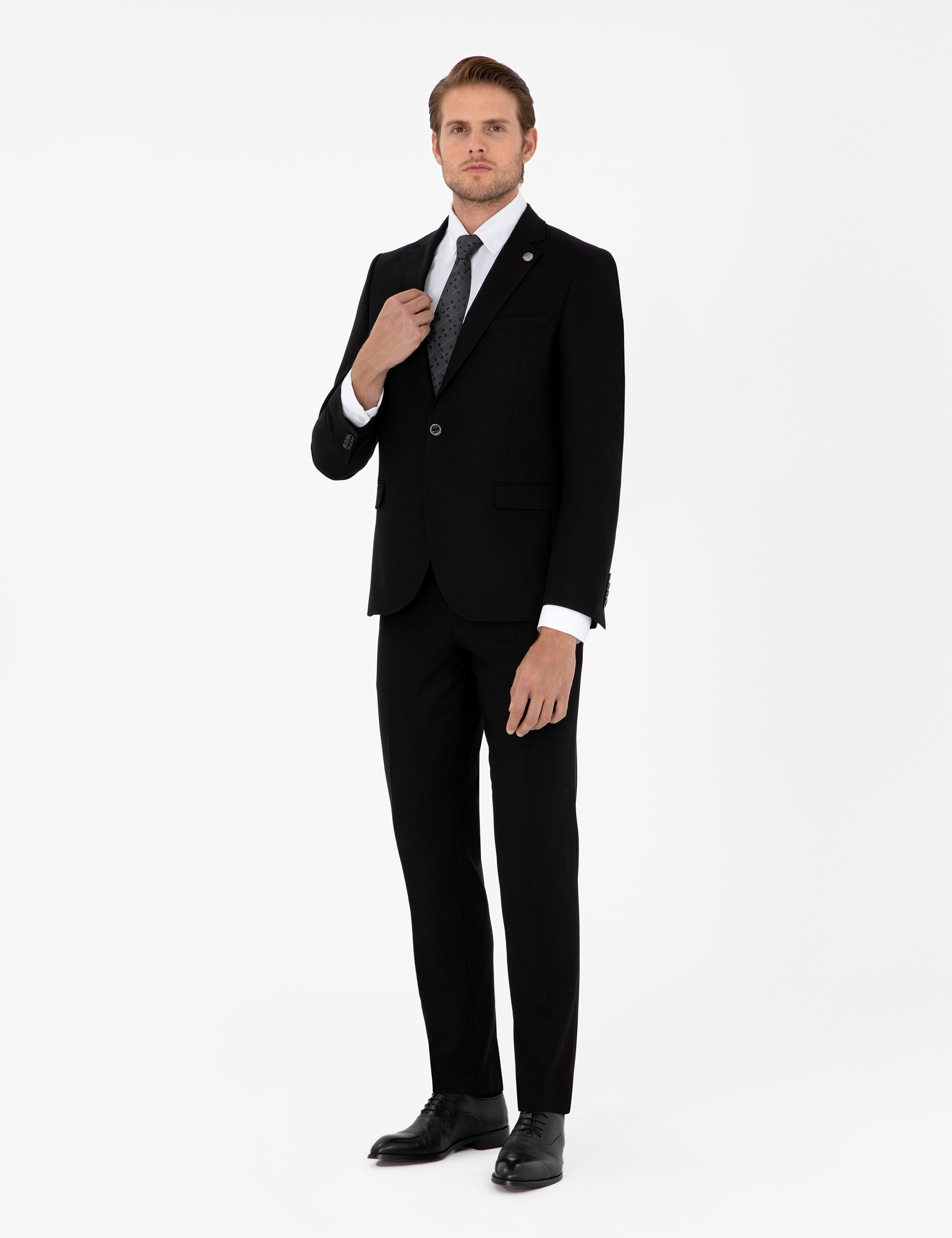 Siyah Ex. Slim Fit Takım Elbise