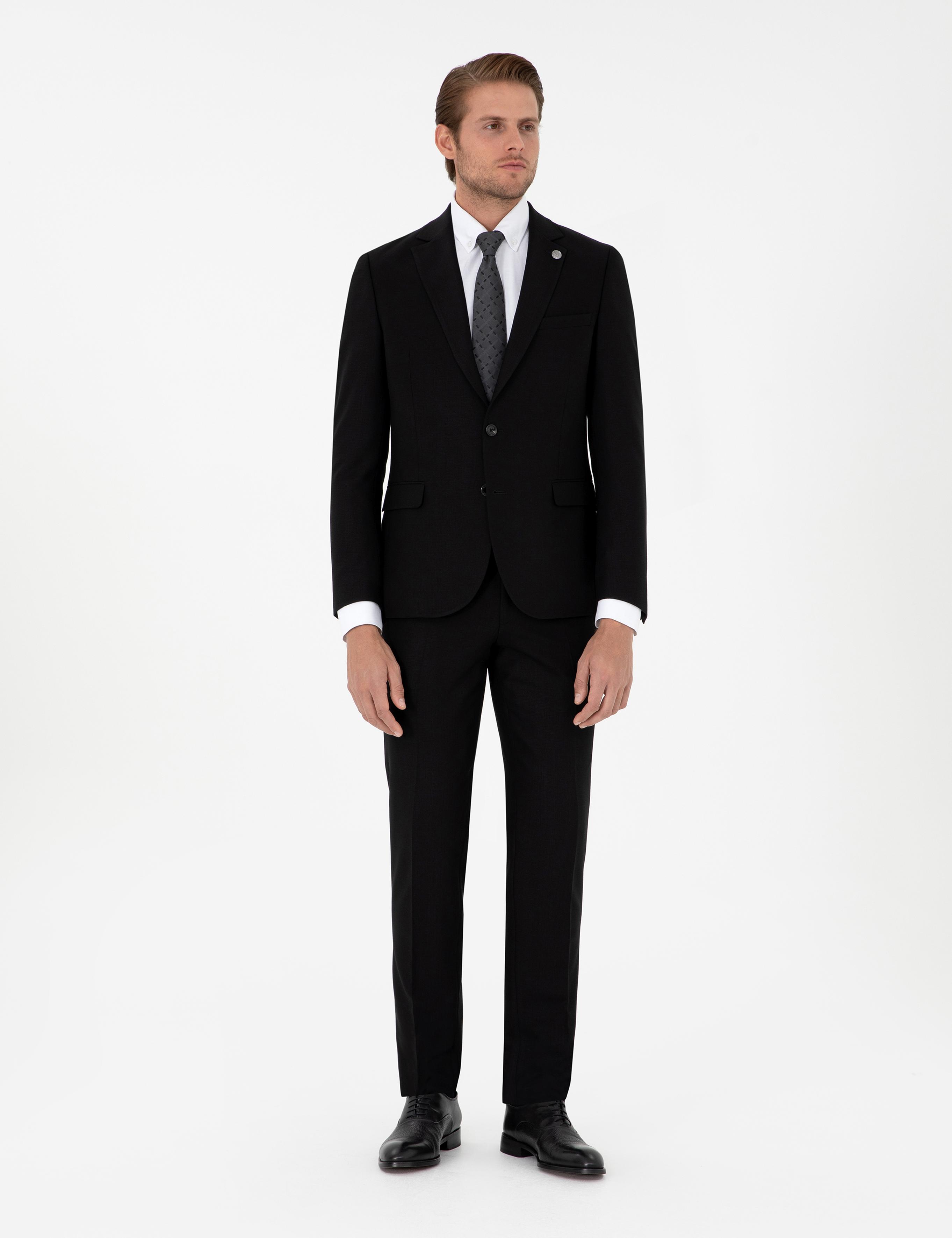 Siyah Ex. Slim Fit Takım Elbise