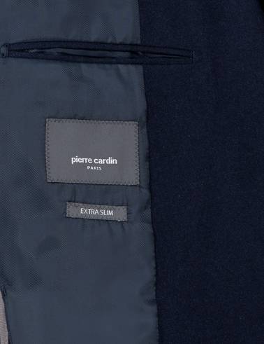 Lacivert Yün Karışımlı Ex. Slim Fit Ceket