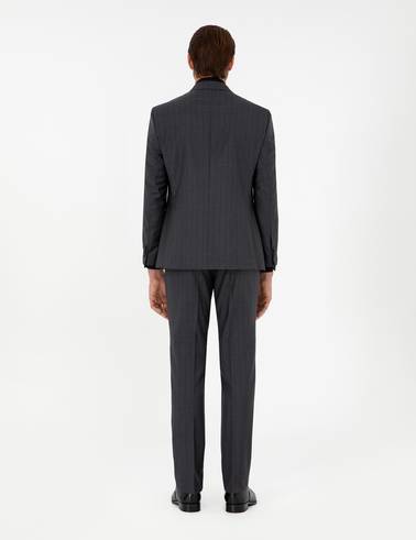 Antrasit Slim Fit Yün Takım Elbise