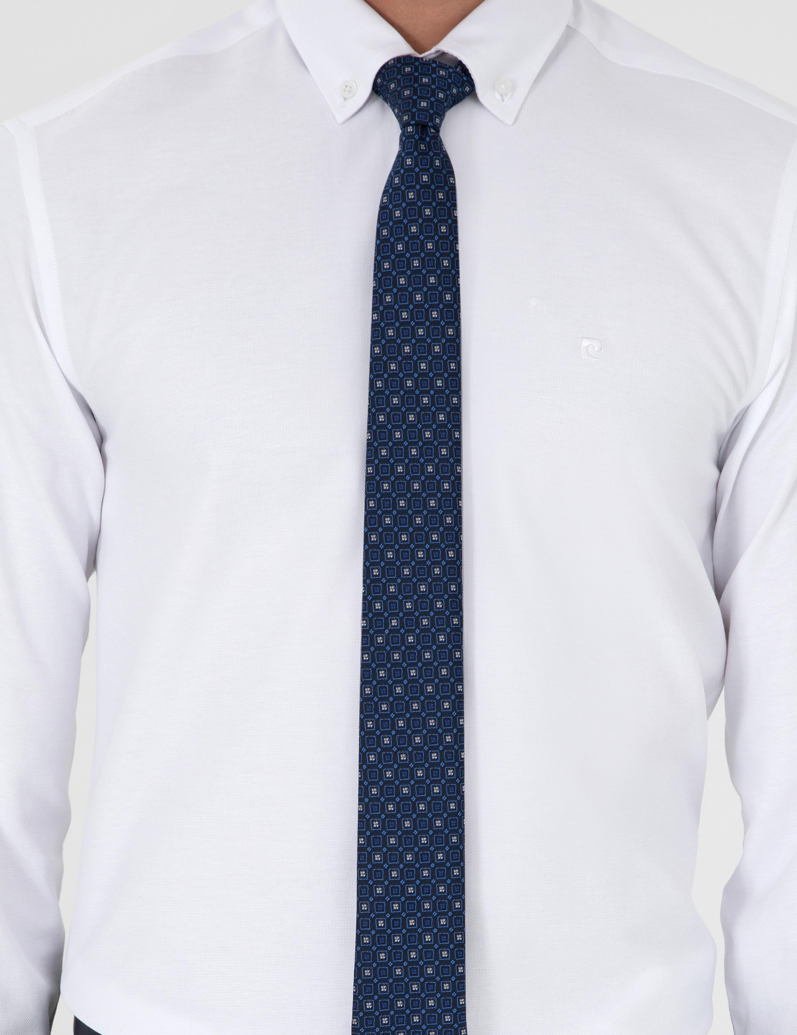 Beyaz Slim Fit Uzun Kollu Gömlek