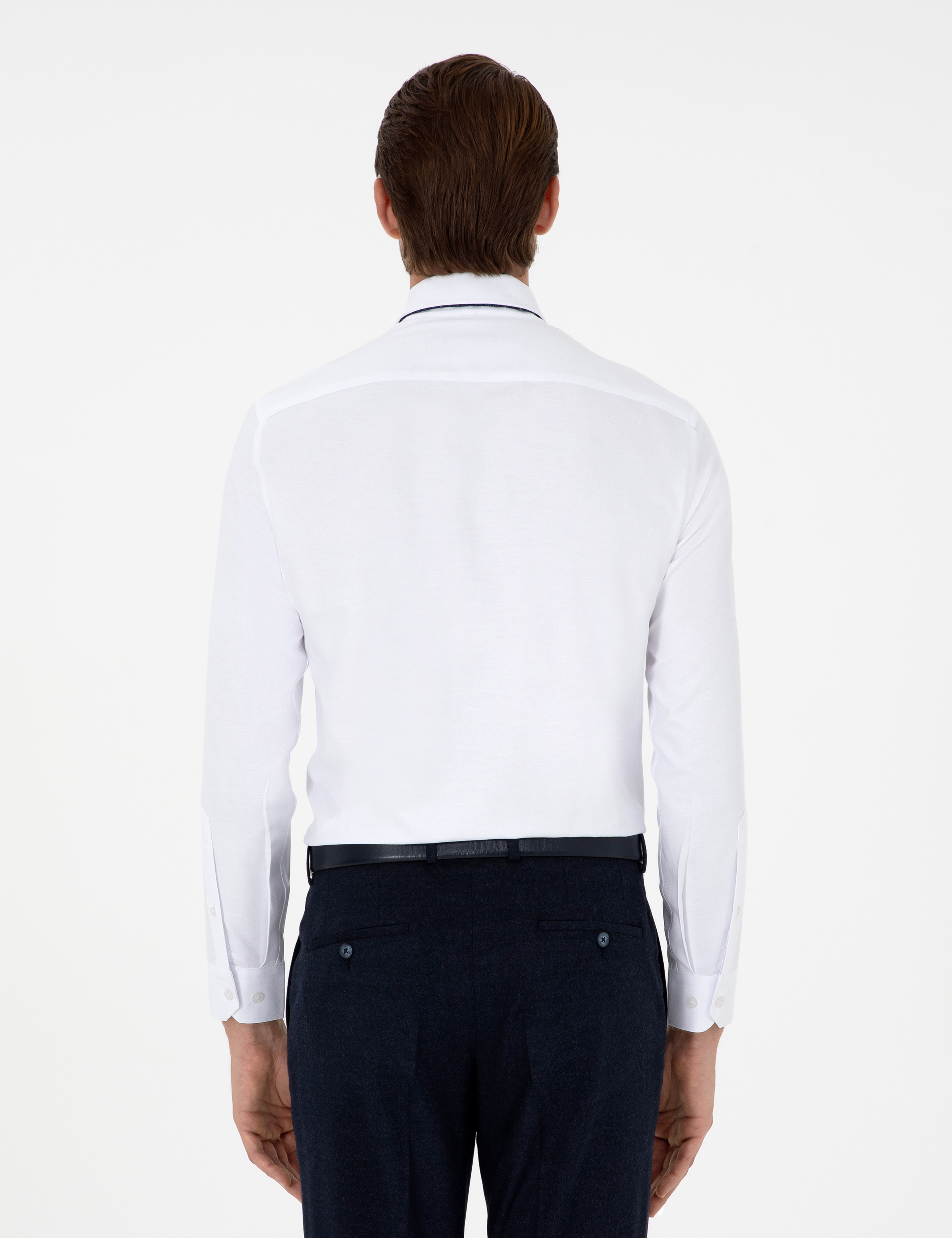 Beyaz Slim Fit Uzun Kollu Gömlek