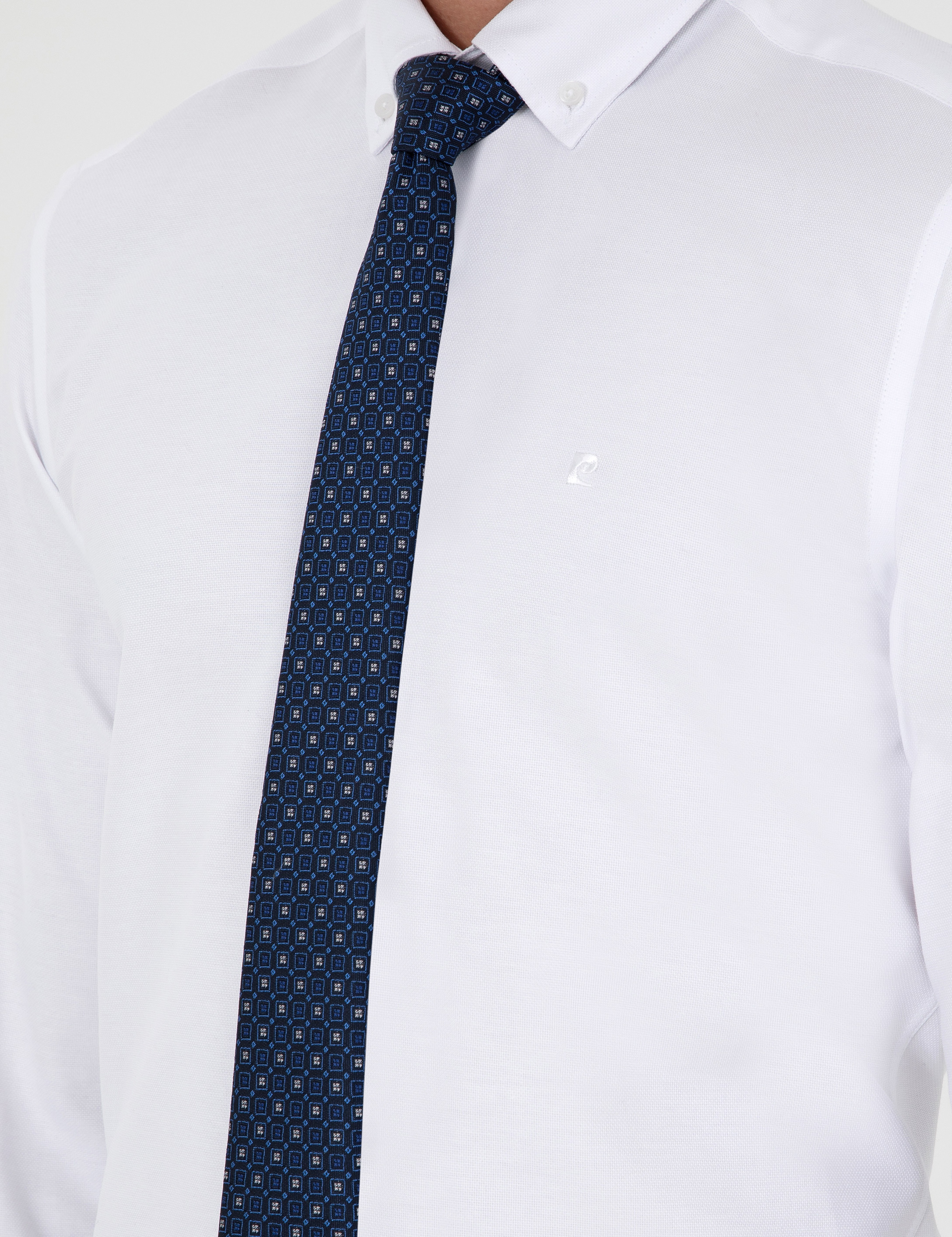 Beyaz Slim Fit Uzun Kollu Gömlek - Image 7