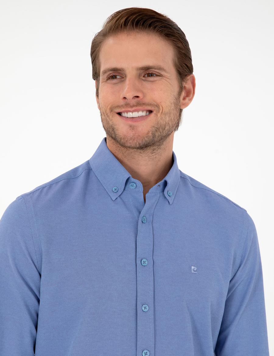 Mavi Oxford Slim Fit Uzun Kollu Gömlek