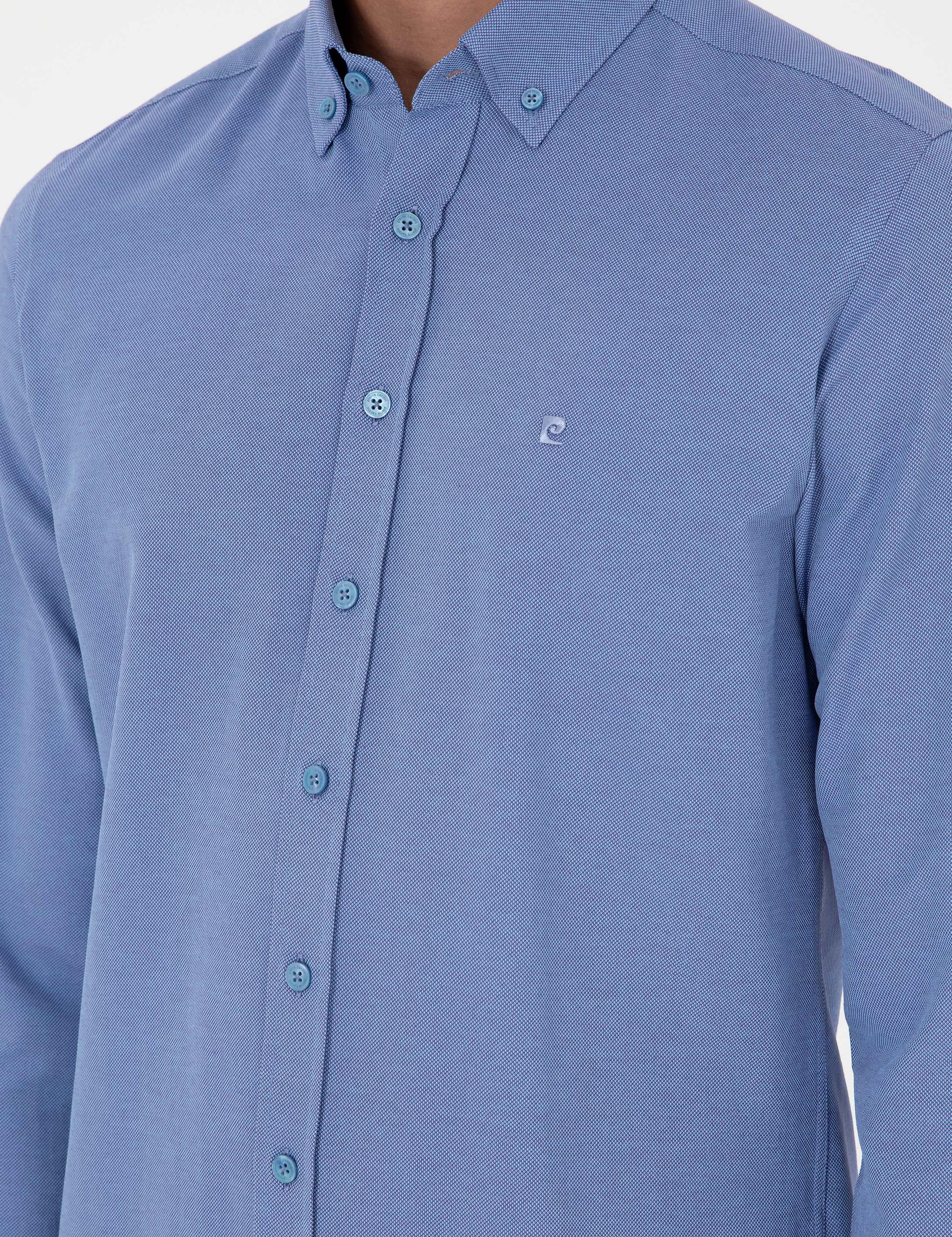 Mavi Oxford Slim Fit Uzun Kollu Gömlek