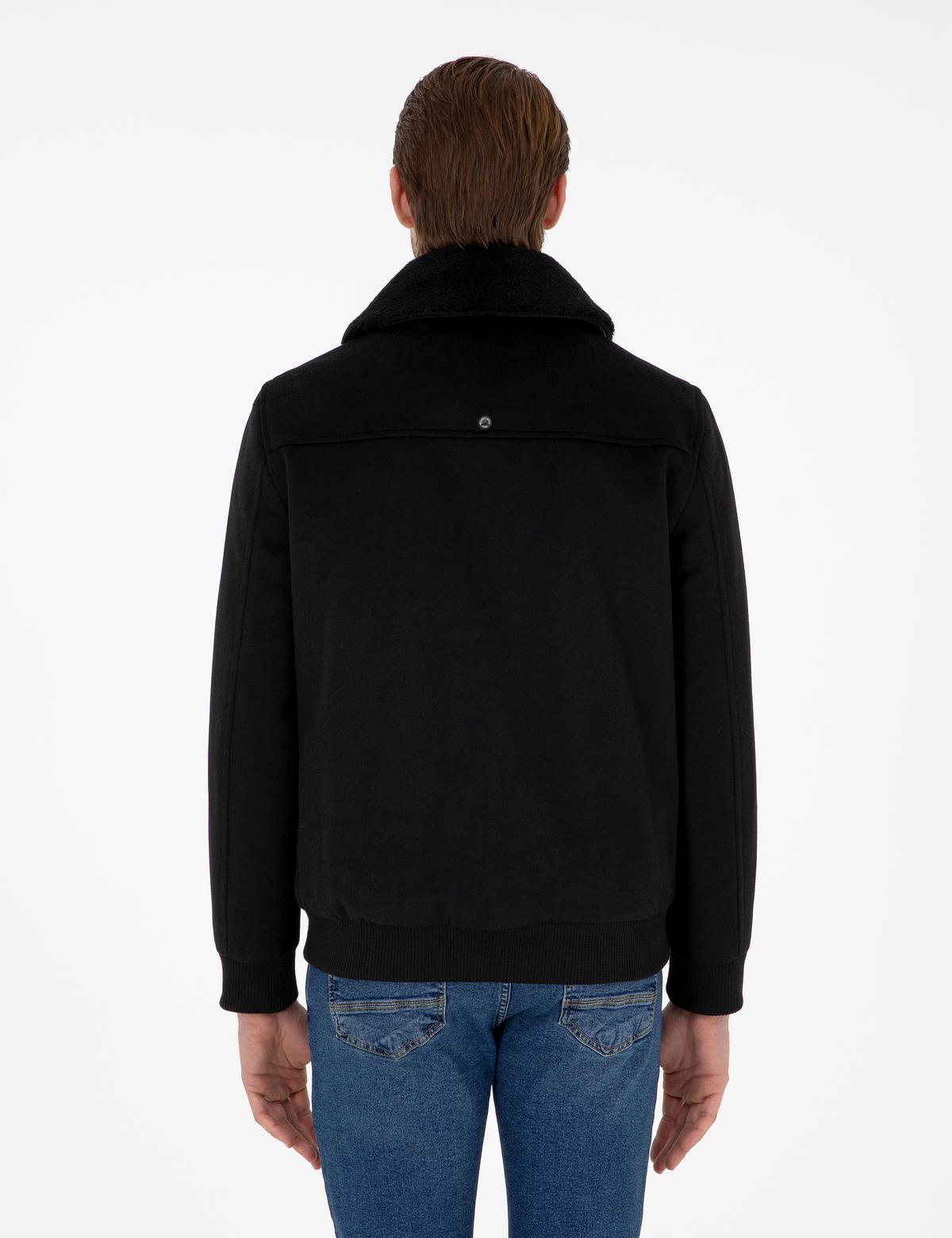 Siyah Kaşe Mont - 50293328022