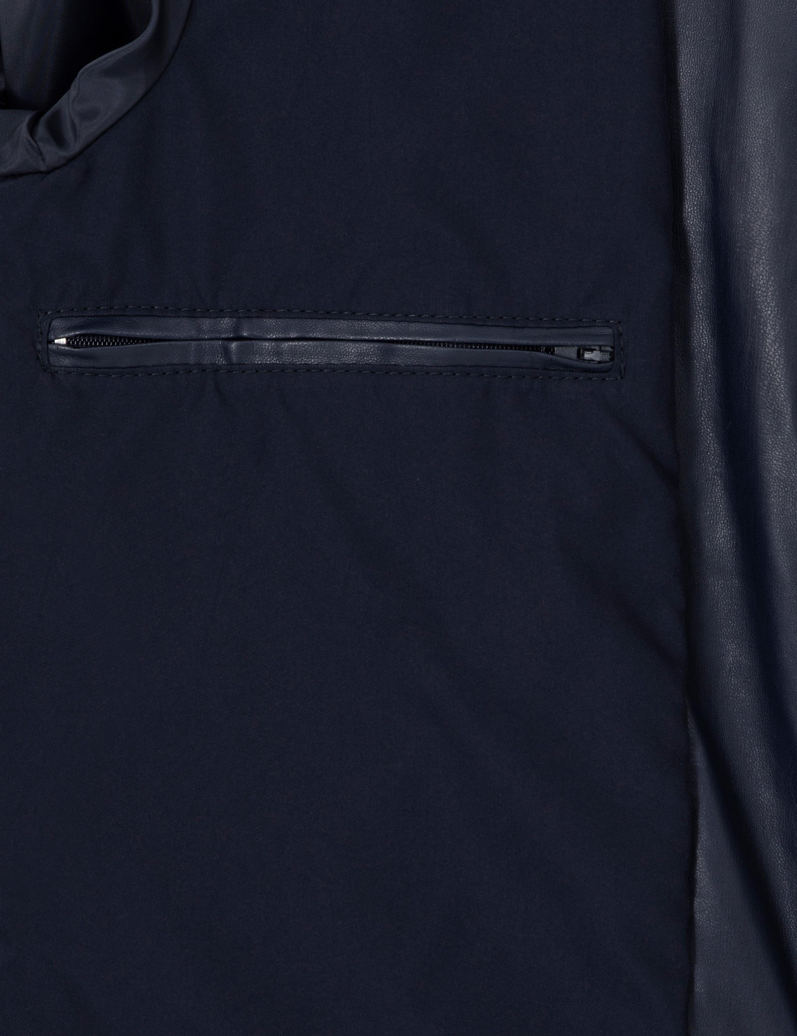 Lacivert Suni Deri Ceket