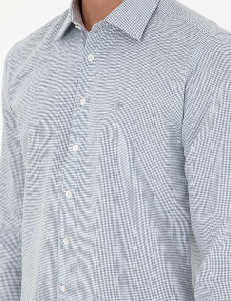 İndigo Slim Fit Uzun Kollu Gömlek - 50297468019
