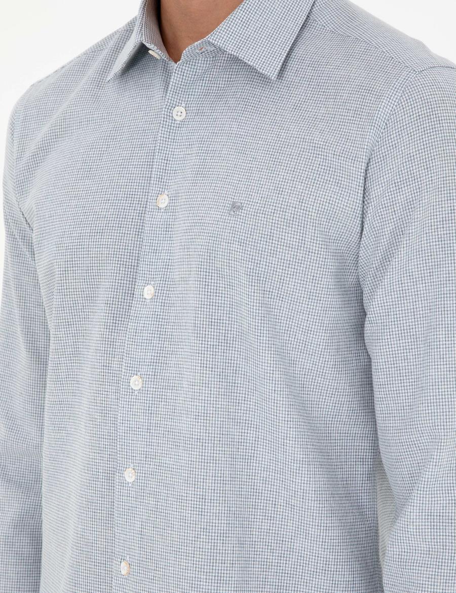 İndigo Slim Fit Uzun Kollu Gömlek