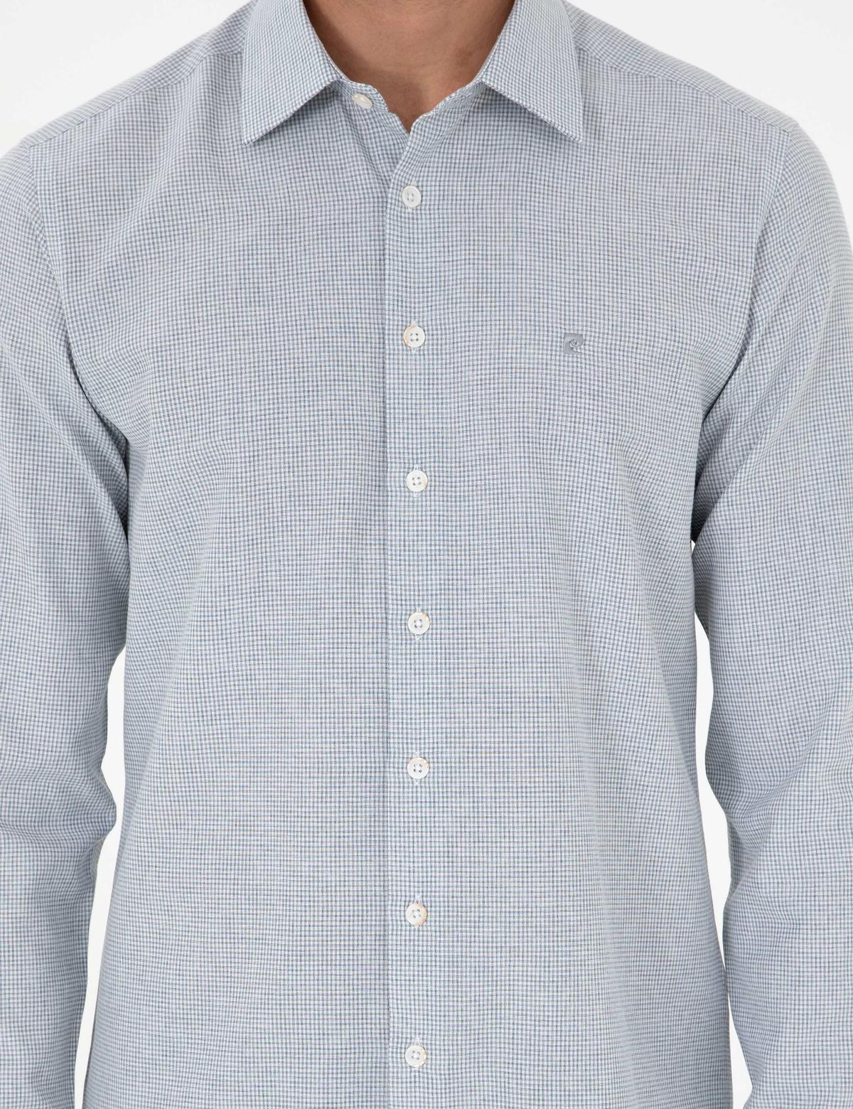 İndigo Slim Fit Uzun Kollu Gömlek - 50297468019