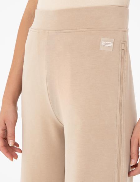 Bej Flare Fit Fermuar Detaylı Eşofman Altı - 50291229004