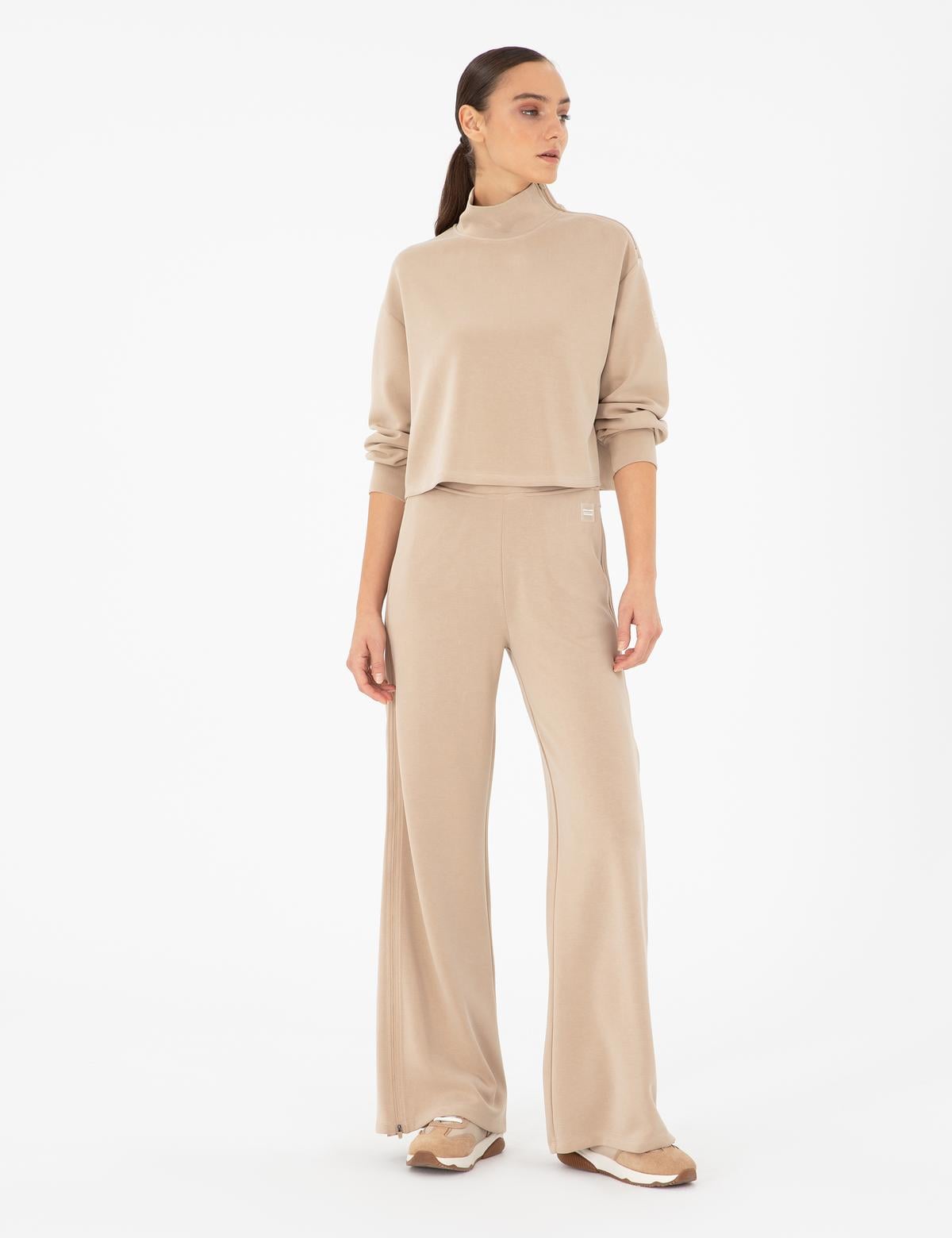 Bej Comfort Fit Modal Kumaş Sweatshirt - 50291230006