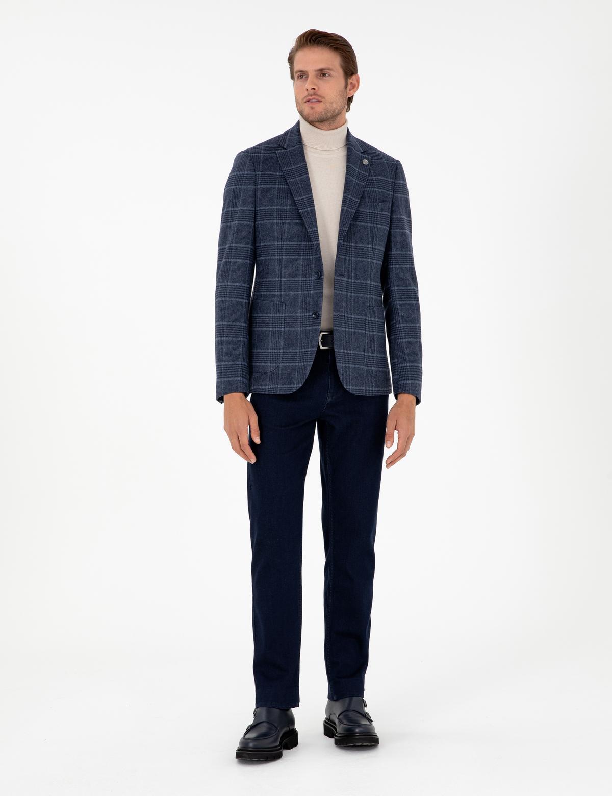 Lacivert Slim Fit Ceket - 50291951017