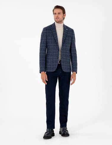 Lacivert Slim Fit Ceket