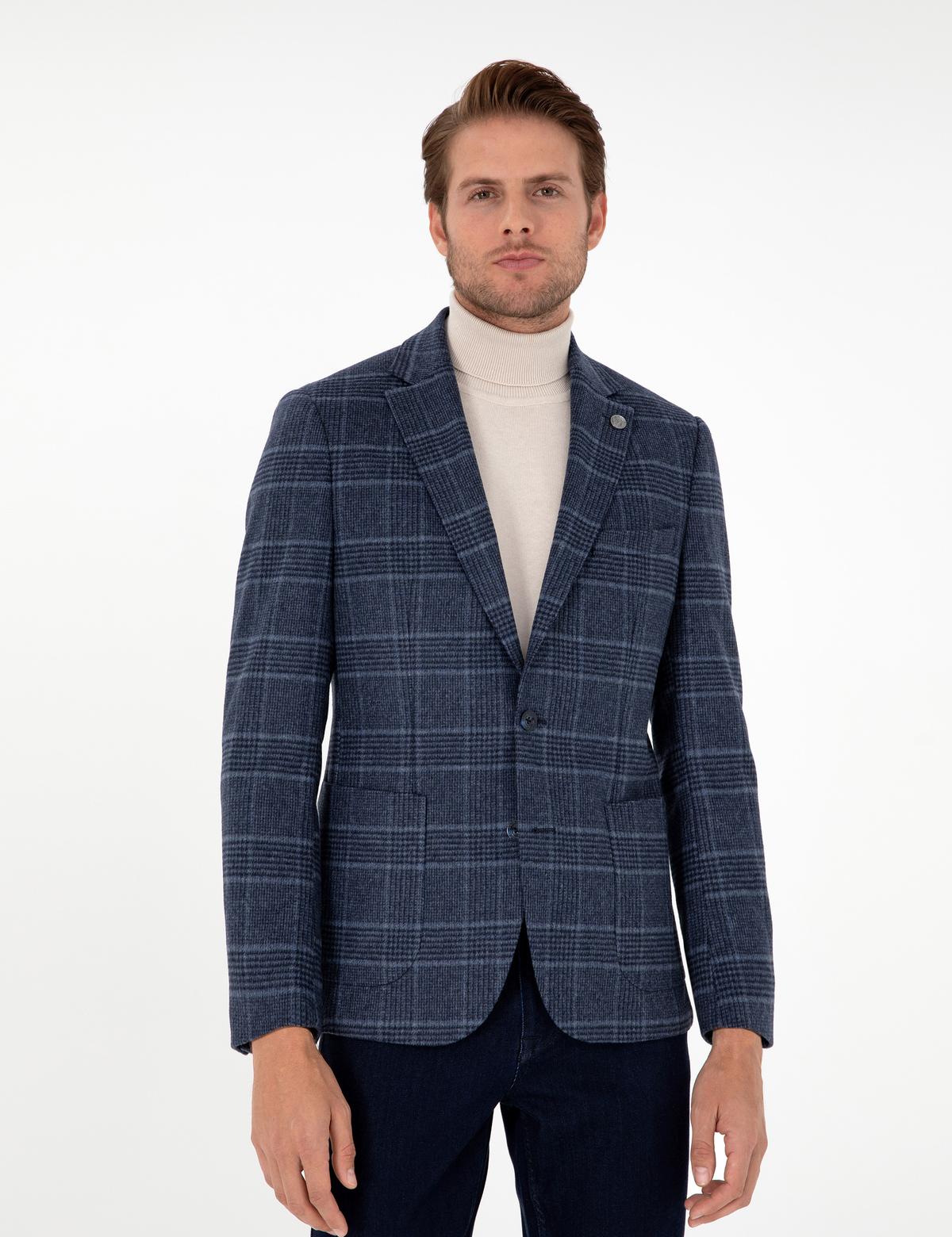 Lacivert Slim Fit Ceket - 50291951017