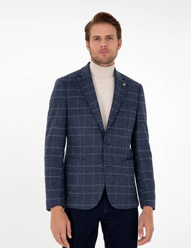 Lacivert Slim Fit Ceket