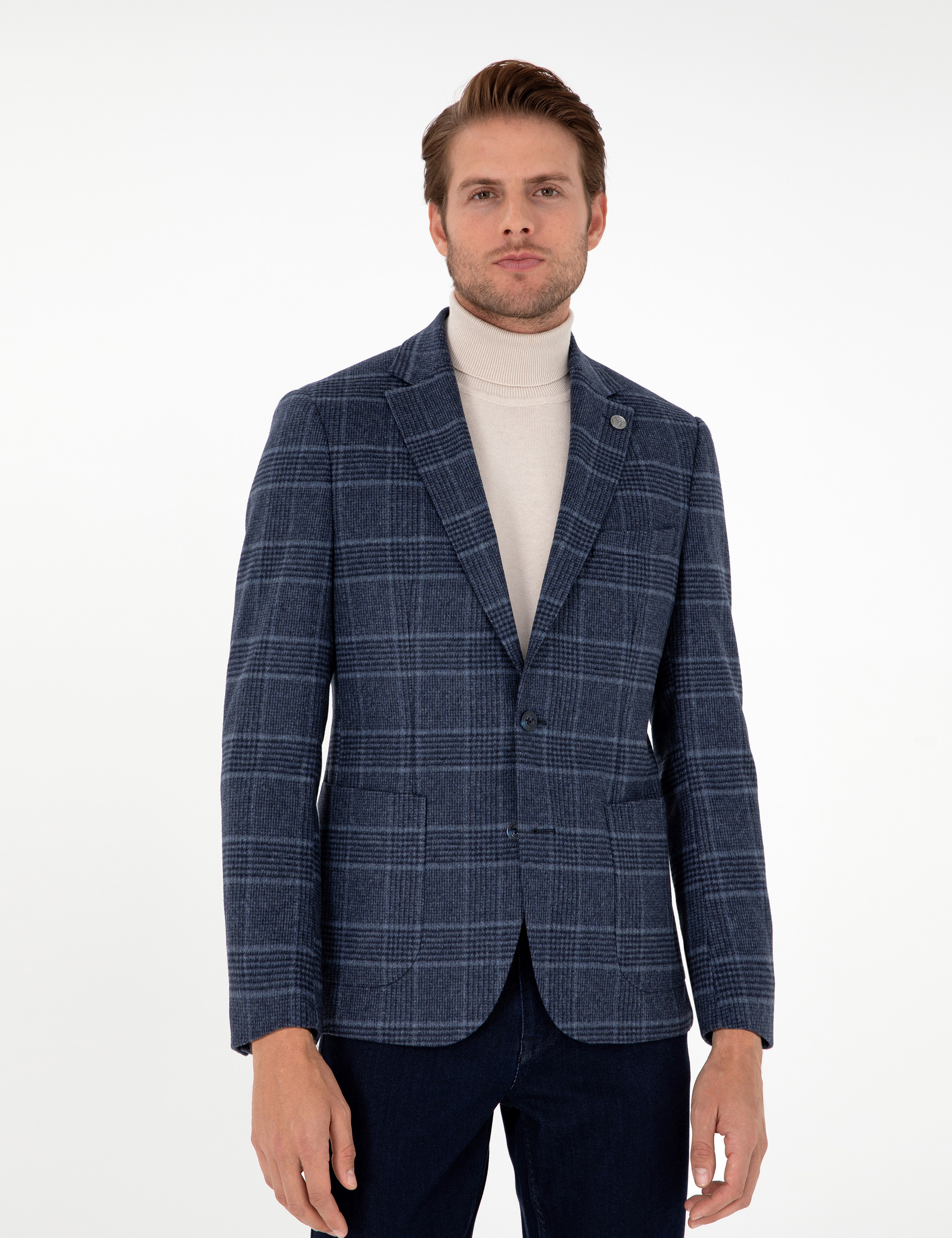 Lacivert Slim Fit Ceket - Image 3