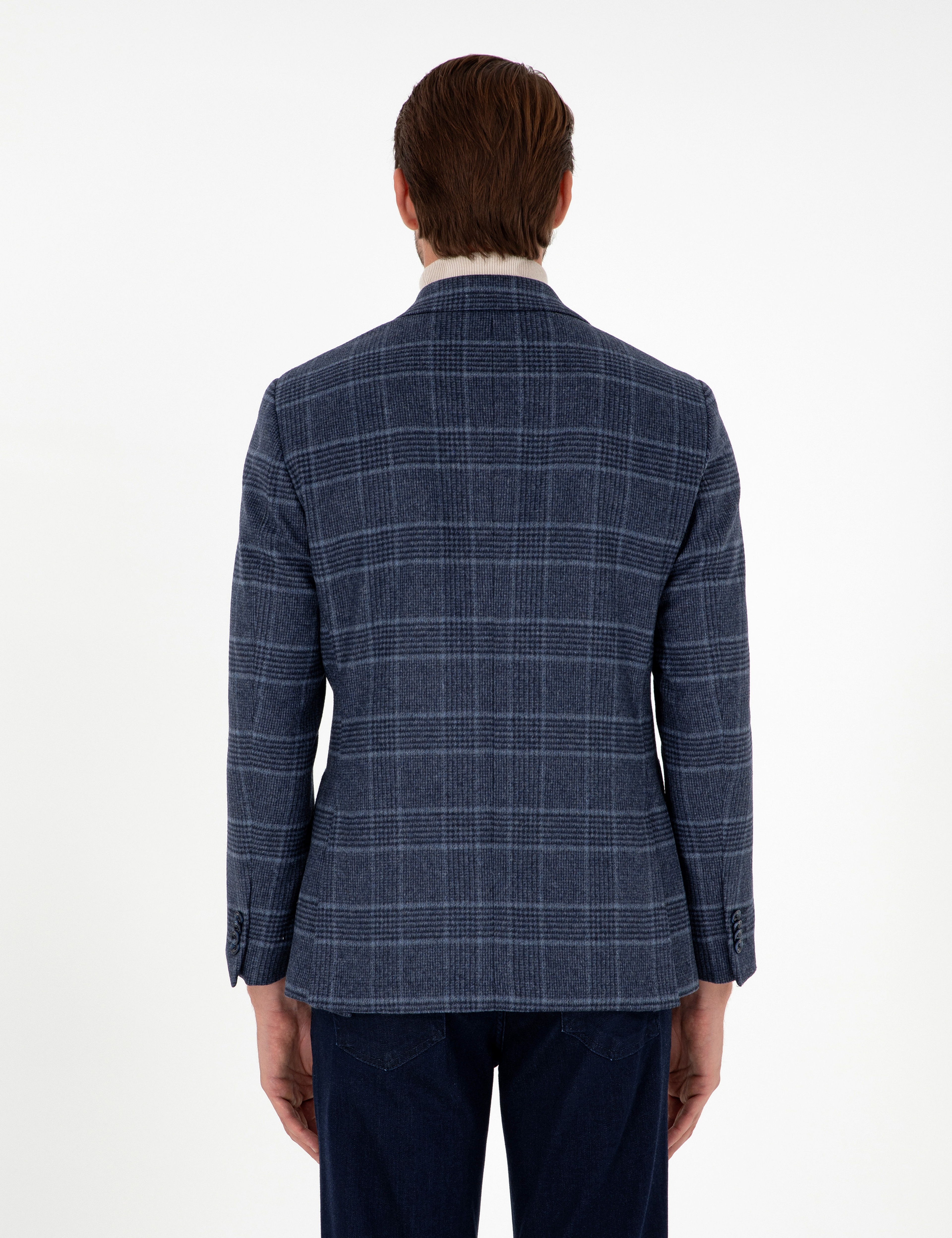 Lacivert Slim Fit Ceket - Image 5