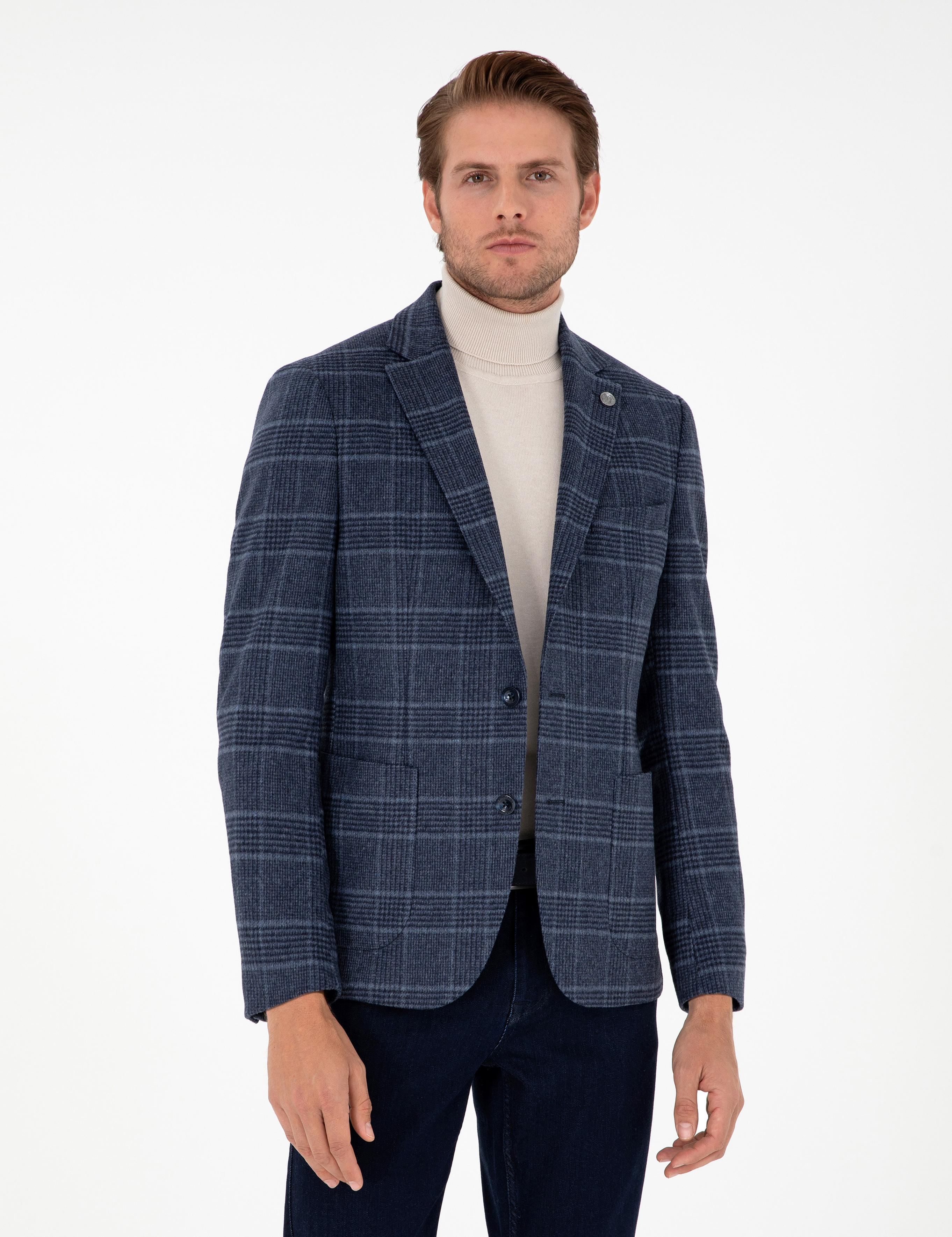 Lacivert Slim Fit Ceket