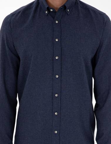 Lacivert Slim Fit Uzun Kollu Gömlek