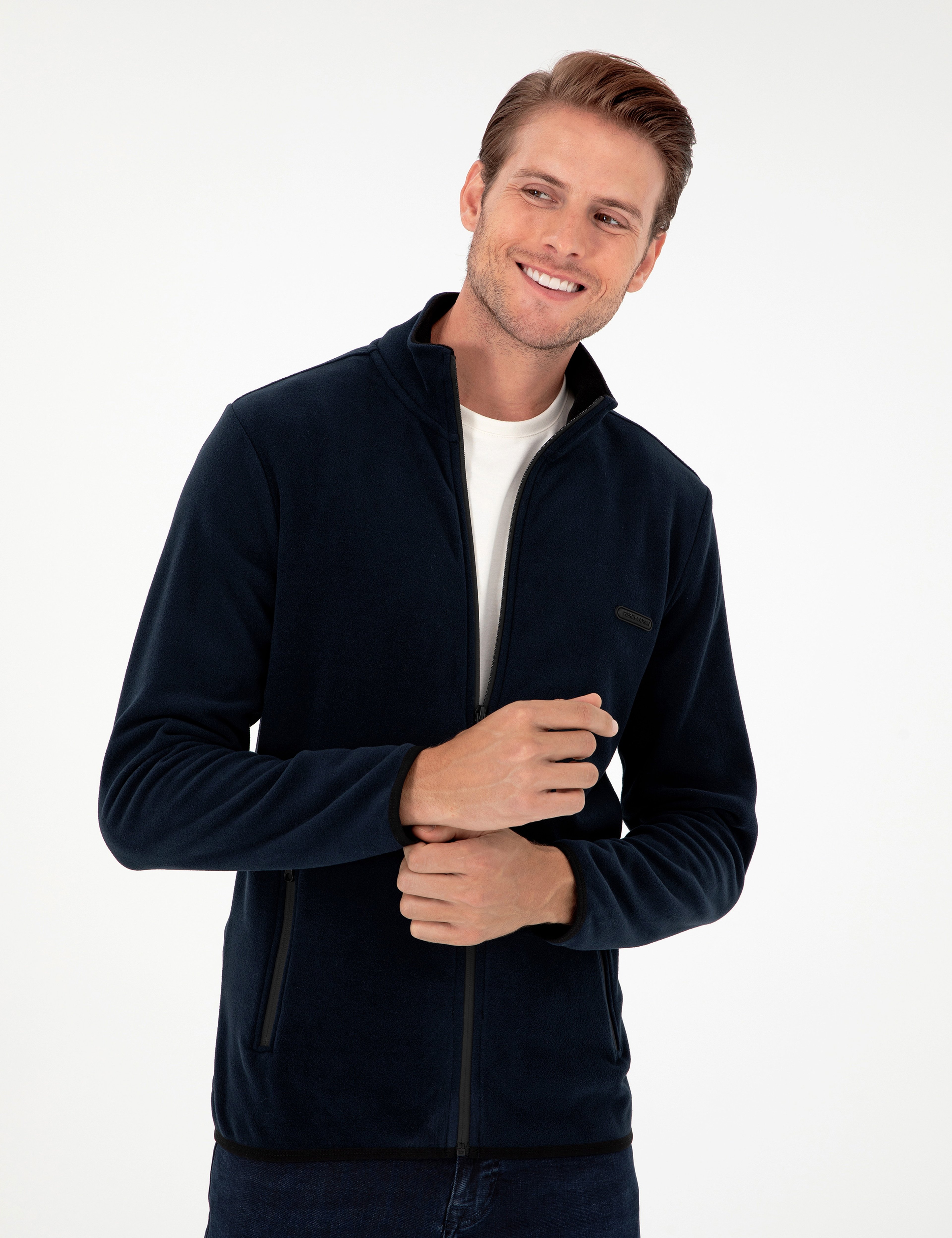 Lacivert Regular Fit Polar Hırka