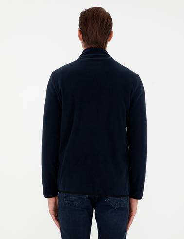 Lacivert Regular Fit Polar Hırka
