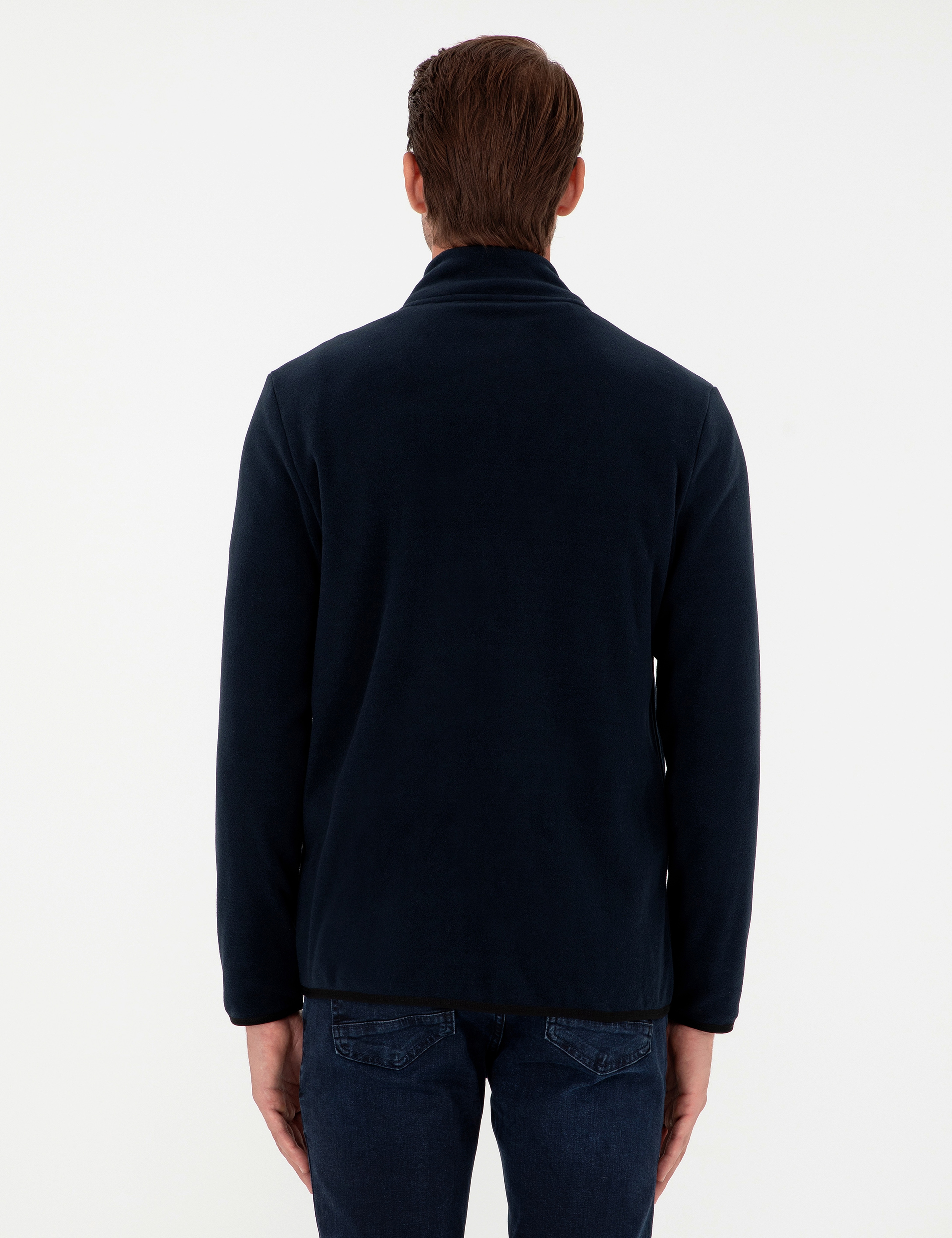 Lacivert Regular Fit Polar Hırka