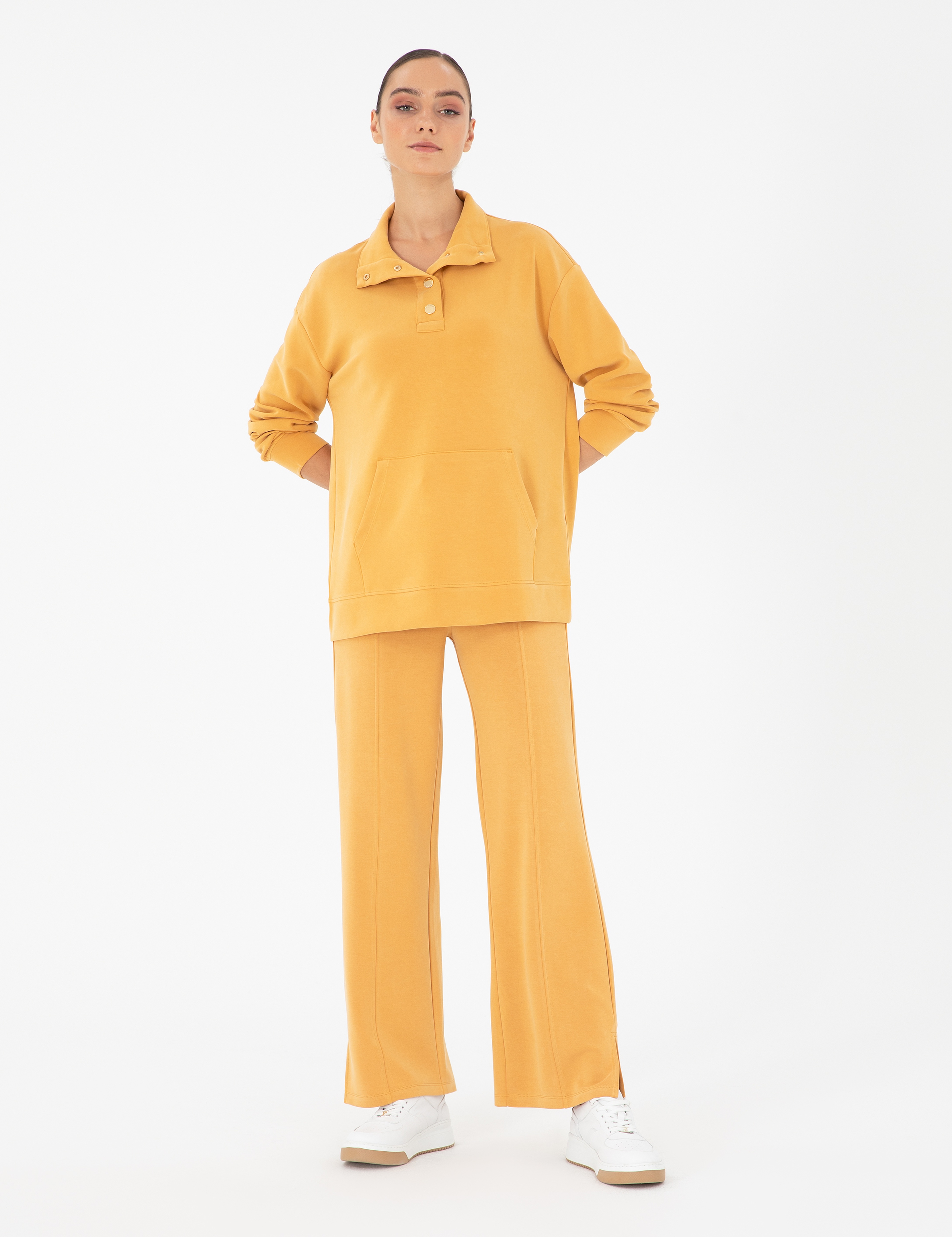 Safran Oversize Modal Kumaş Sweatshirt - Image 4
