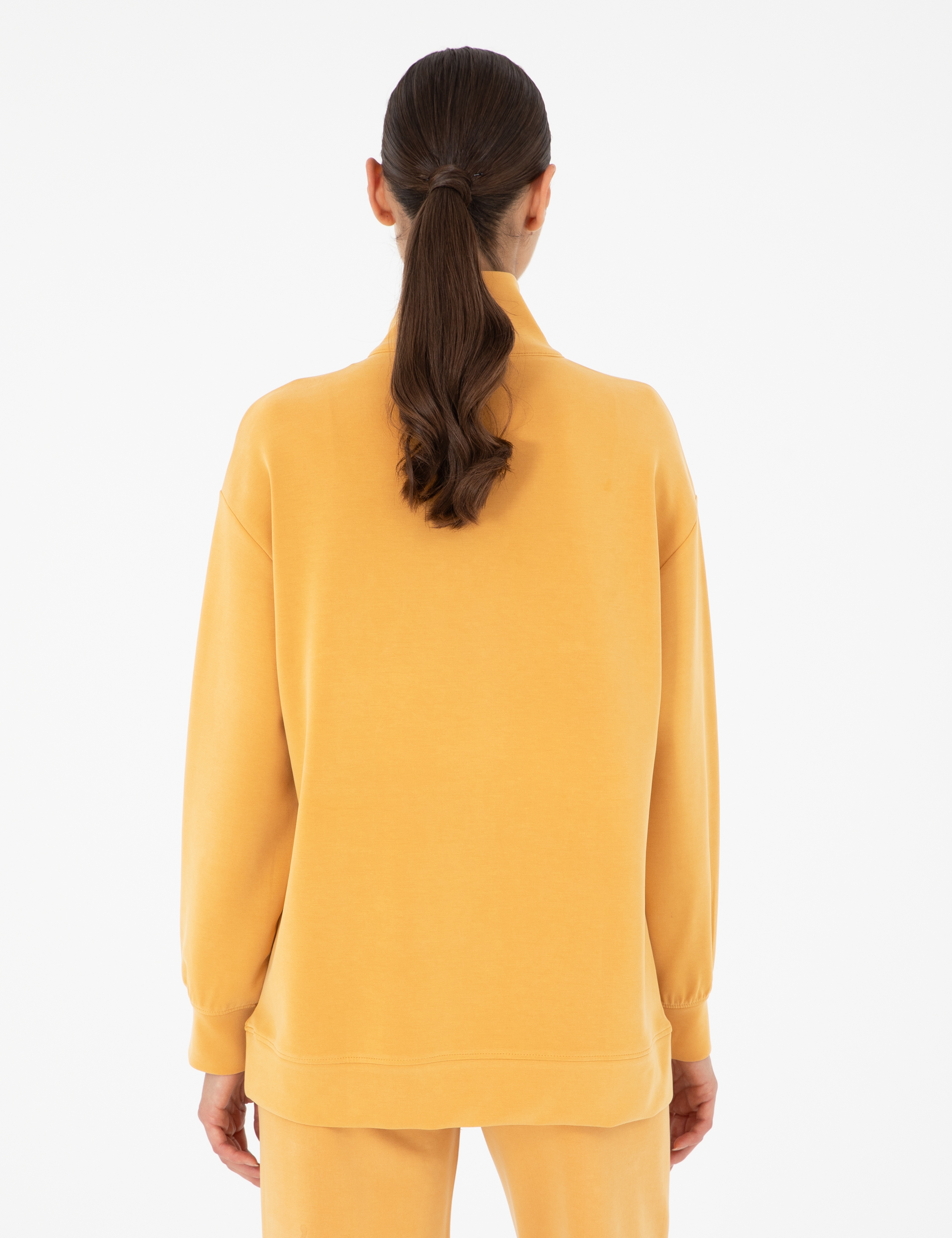 Safran Oversize Modal Kumaş Sweatshirt