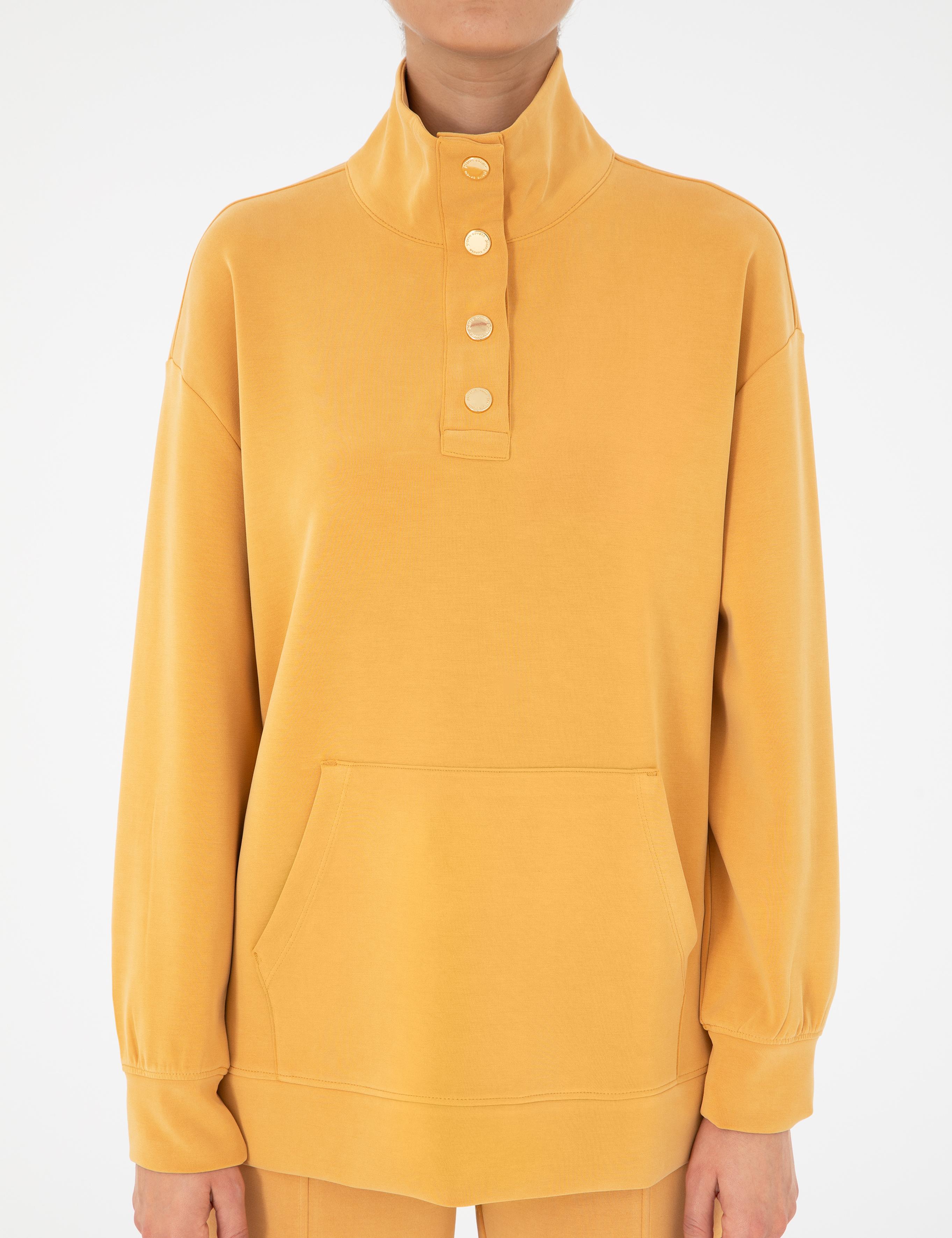 Safran Oversize Modal Kumaş Sweatshirt