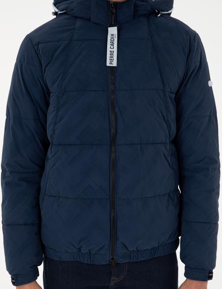 Lacivert Kapüşonlu Spor Mont - 50291793066