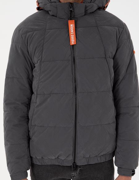 Antrasit Kapüşonlu Spor Mont - 50291793077