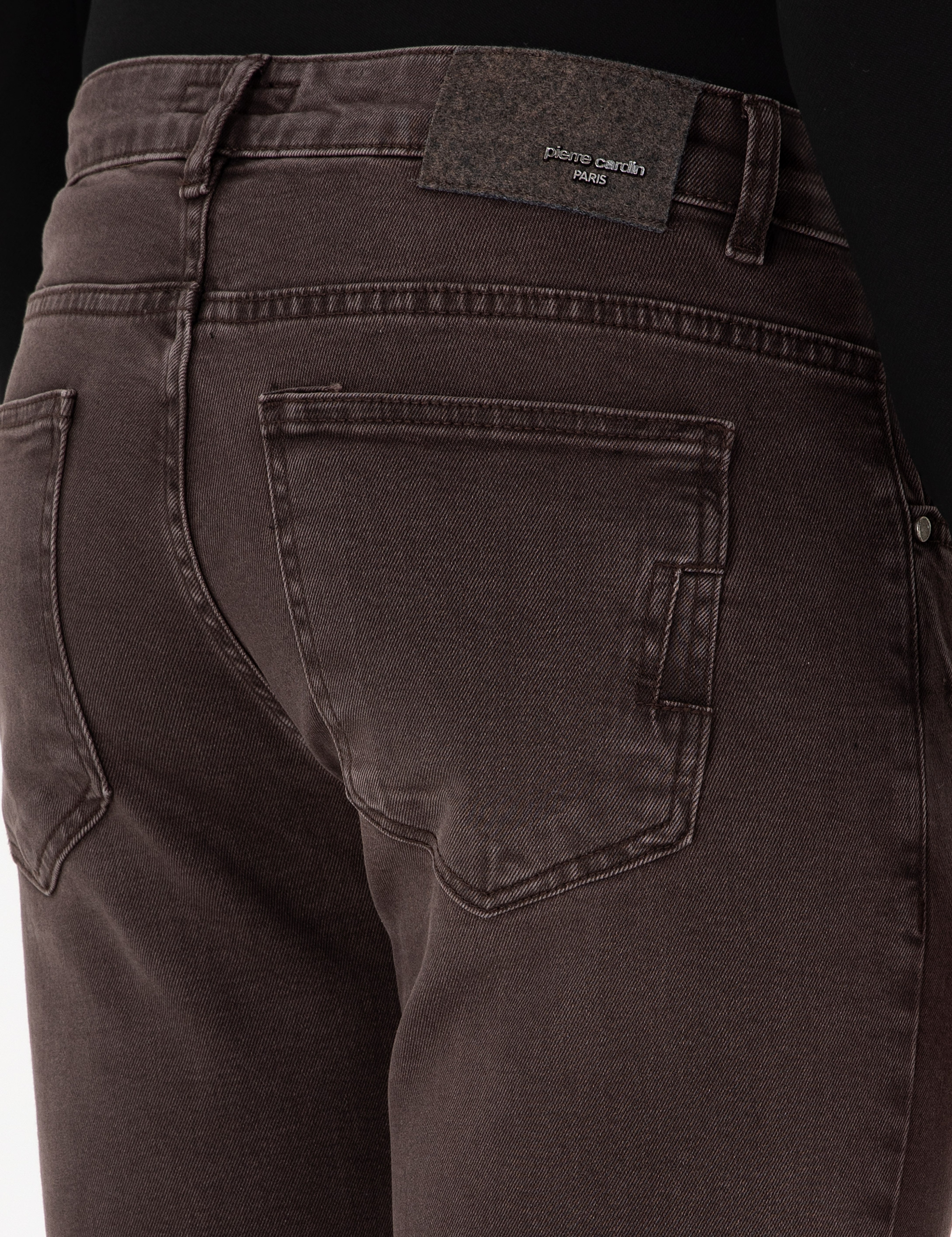 Kahverengi Slim Fit Jean Pantolon - Image 6