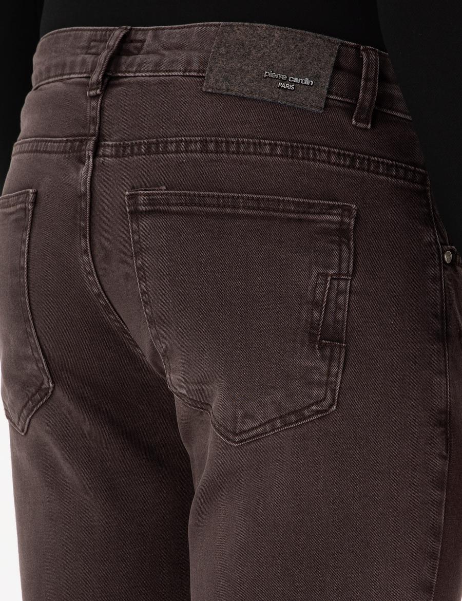 Kahverengi Slim Fit Jean Pantolon