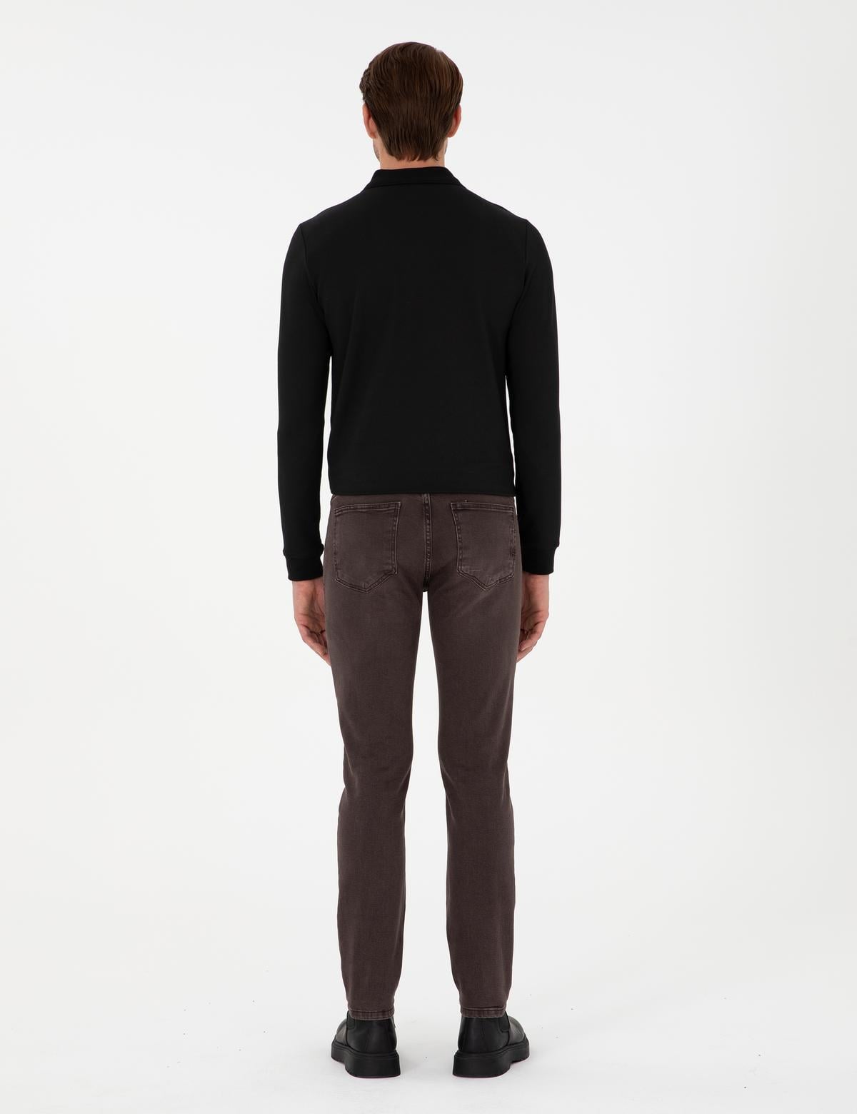 Kahverengi Slim Fit Jean Pantolon - 50295842040