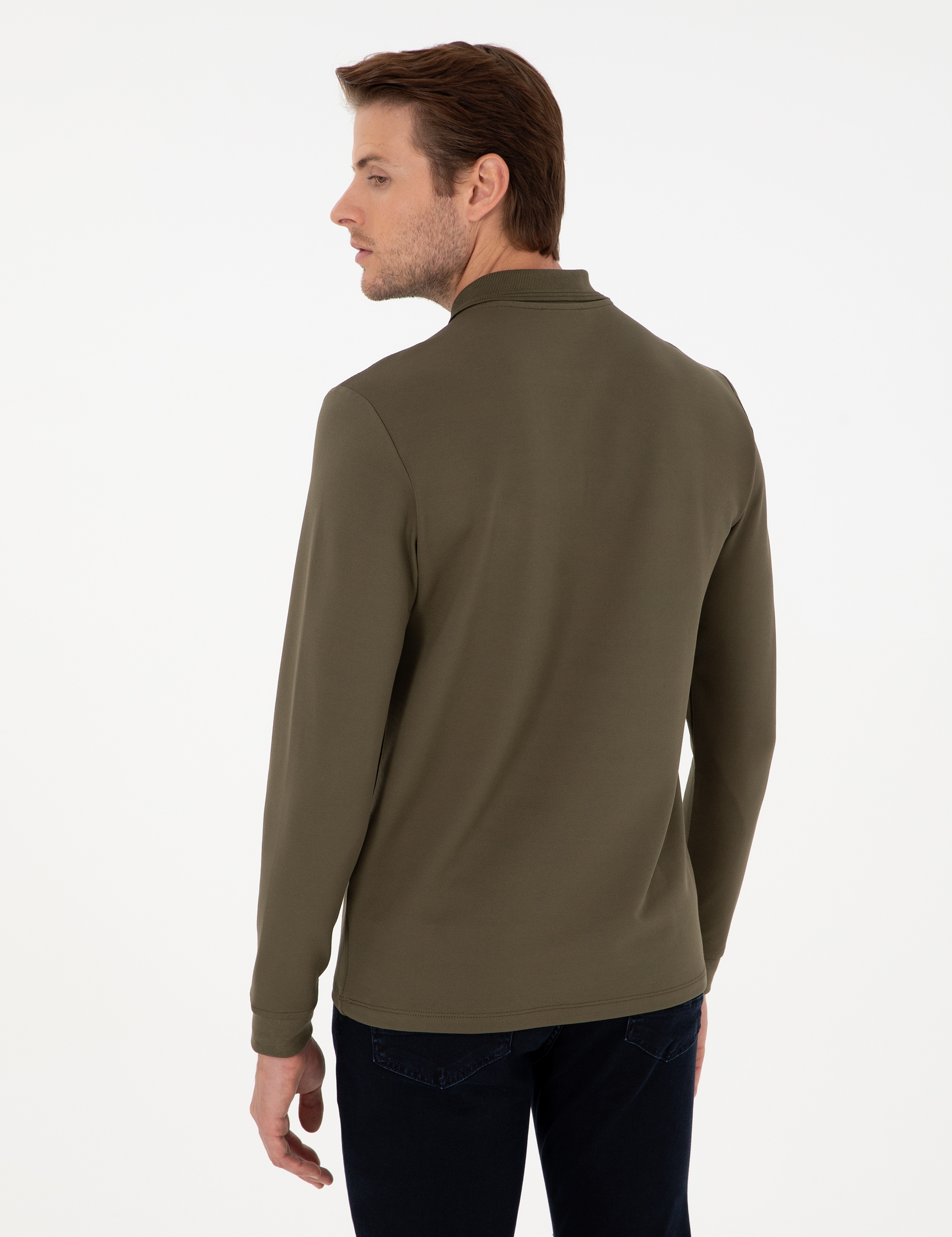 Koyu Haki Regular Fit Sweatshirt - Image 5