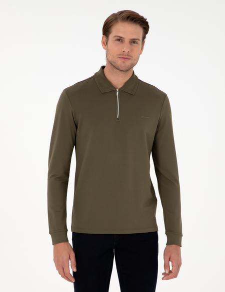 Koyu Haki Regular Fit Sweatshirt - 50296504014