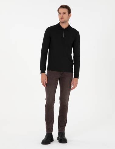 Siyah Regular Fit Sweatshirt