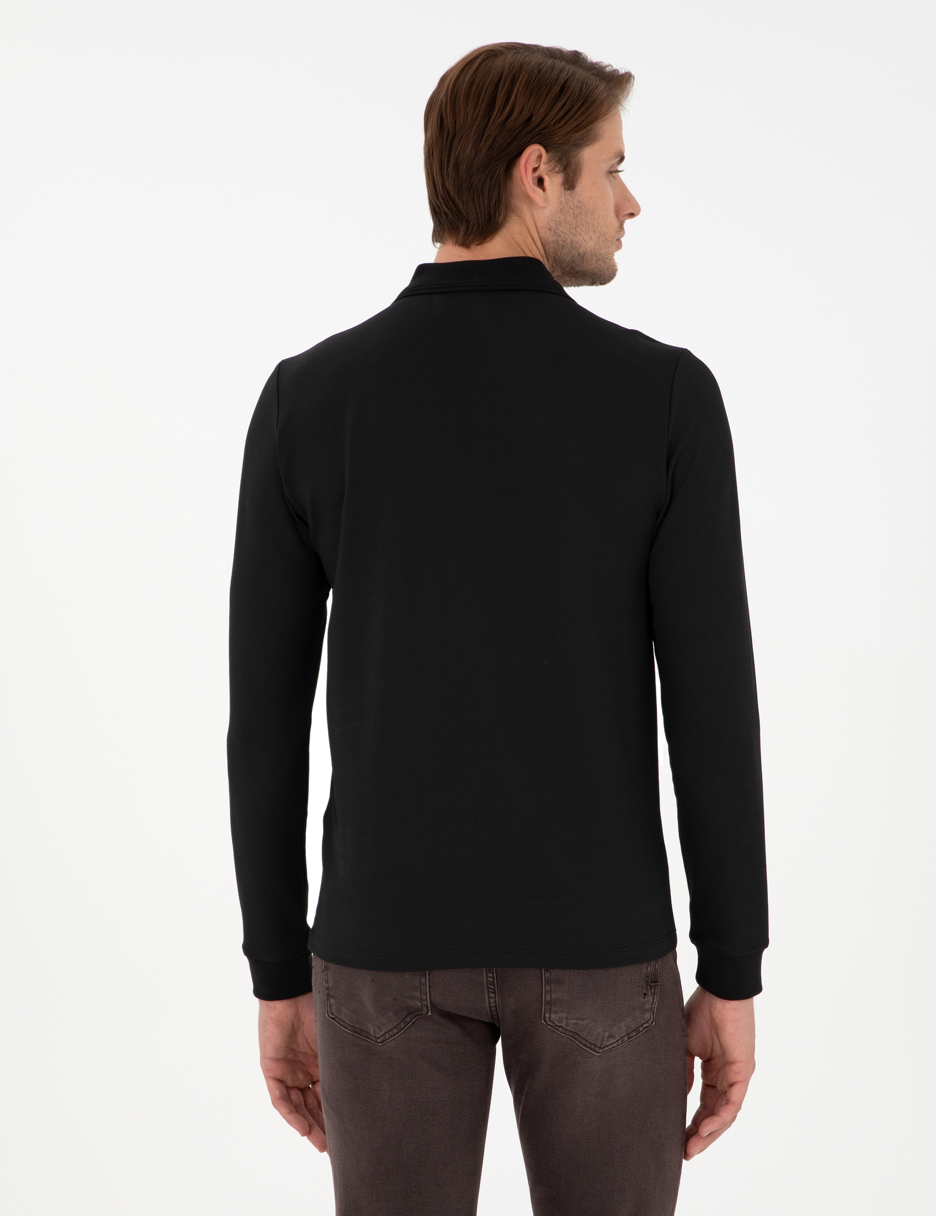 Siyah Regular Fit Sweatshirt - Image 5