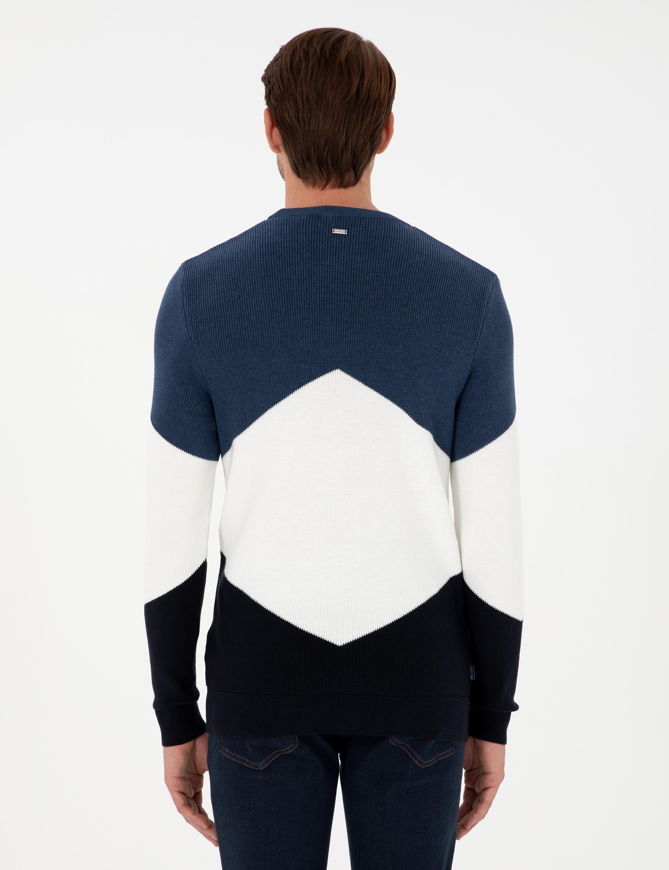 İndigo Slim Fit Bisiklet Yaka Triko Kazak