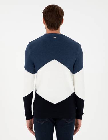 İndigo Slim Fit Bisiklet Yaka Triko Kazak