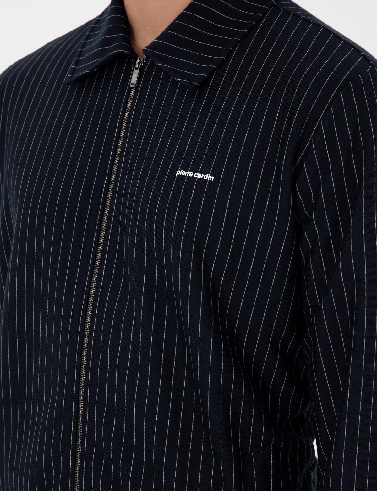 Lacivert Regular Fit Örme Hırka - 50290679007